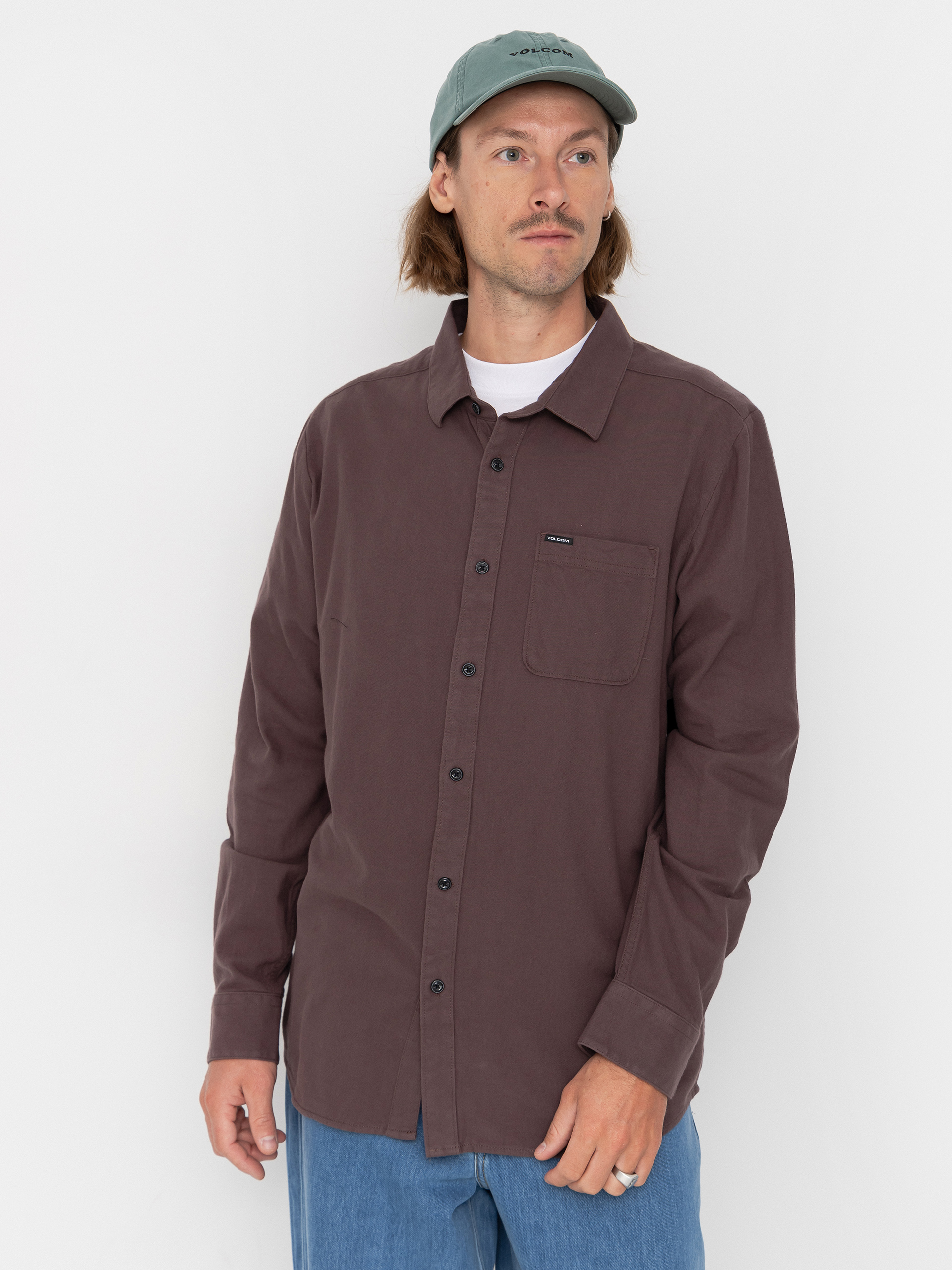 Cămașă Volcom Caden Solid Ls (raisin)