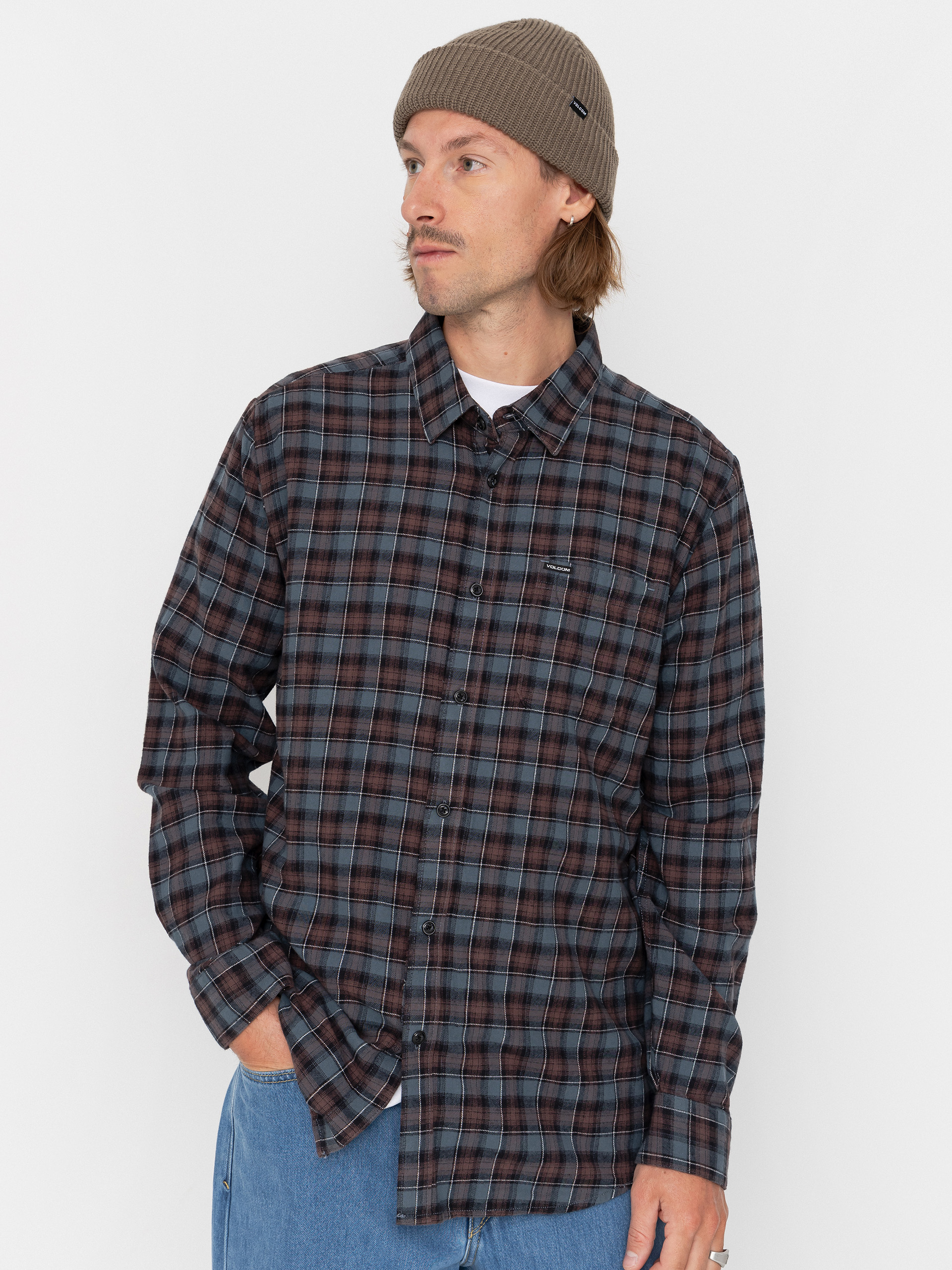 Cu0103mau0219u0103 Volcom Caden Plaid Ls (raisin)