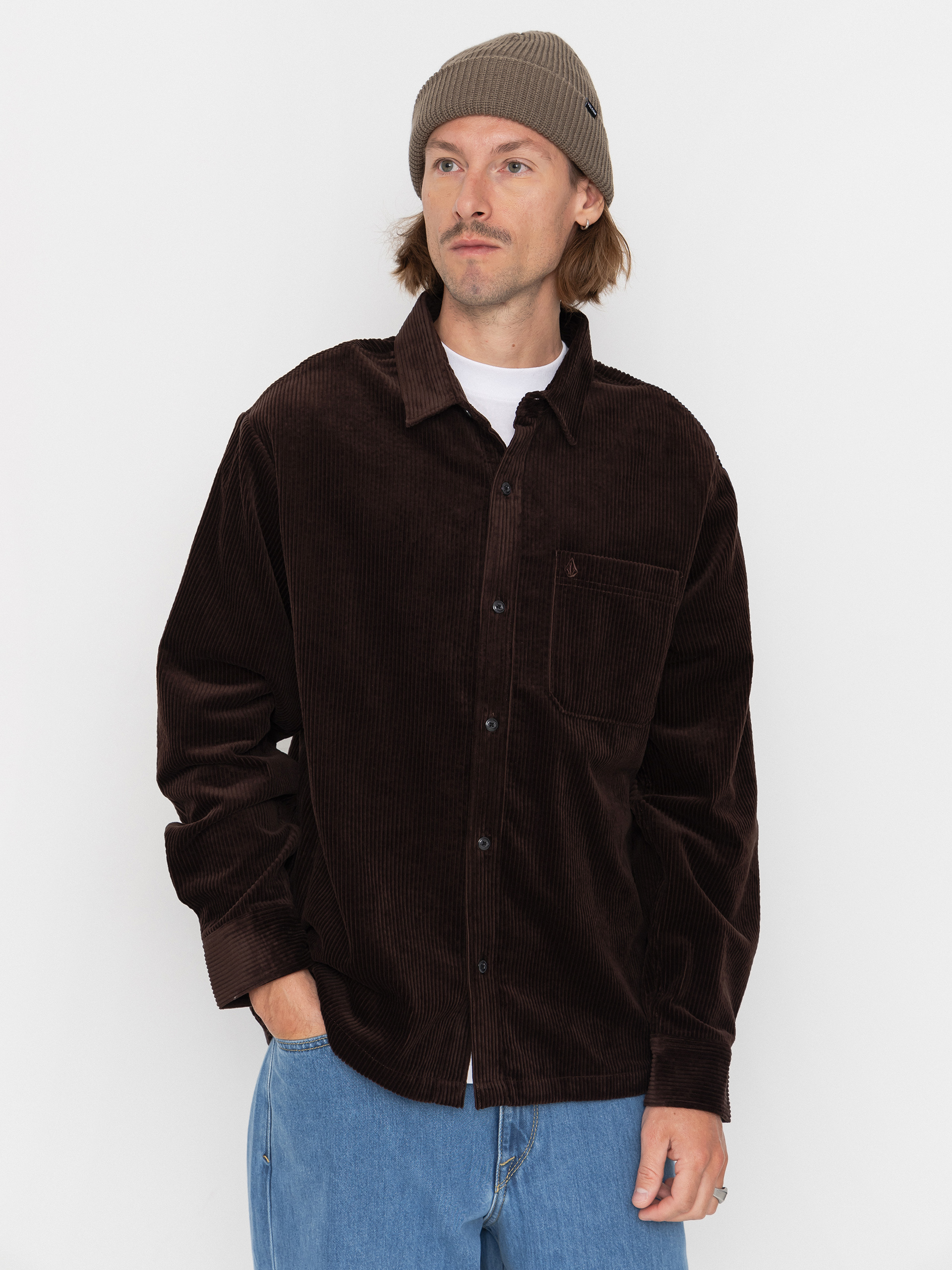 Cămașă Volcom Fostered II Cord Ls (cacao)