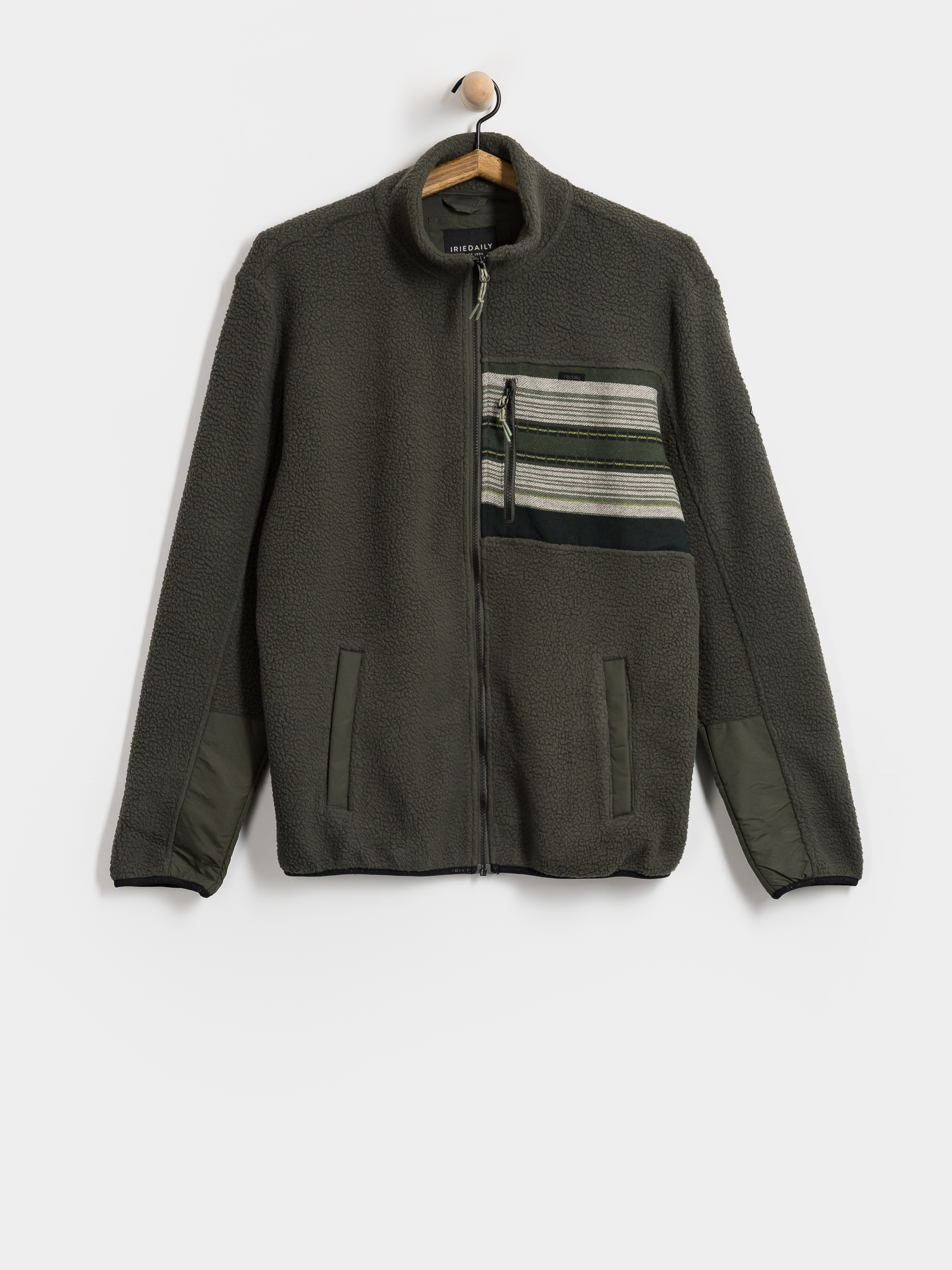 Pentru bărbați Hanorac din fleece Iriedaily Wonderer Track (night olive)