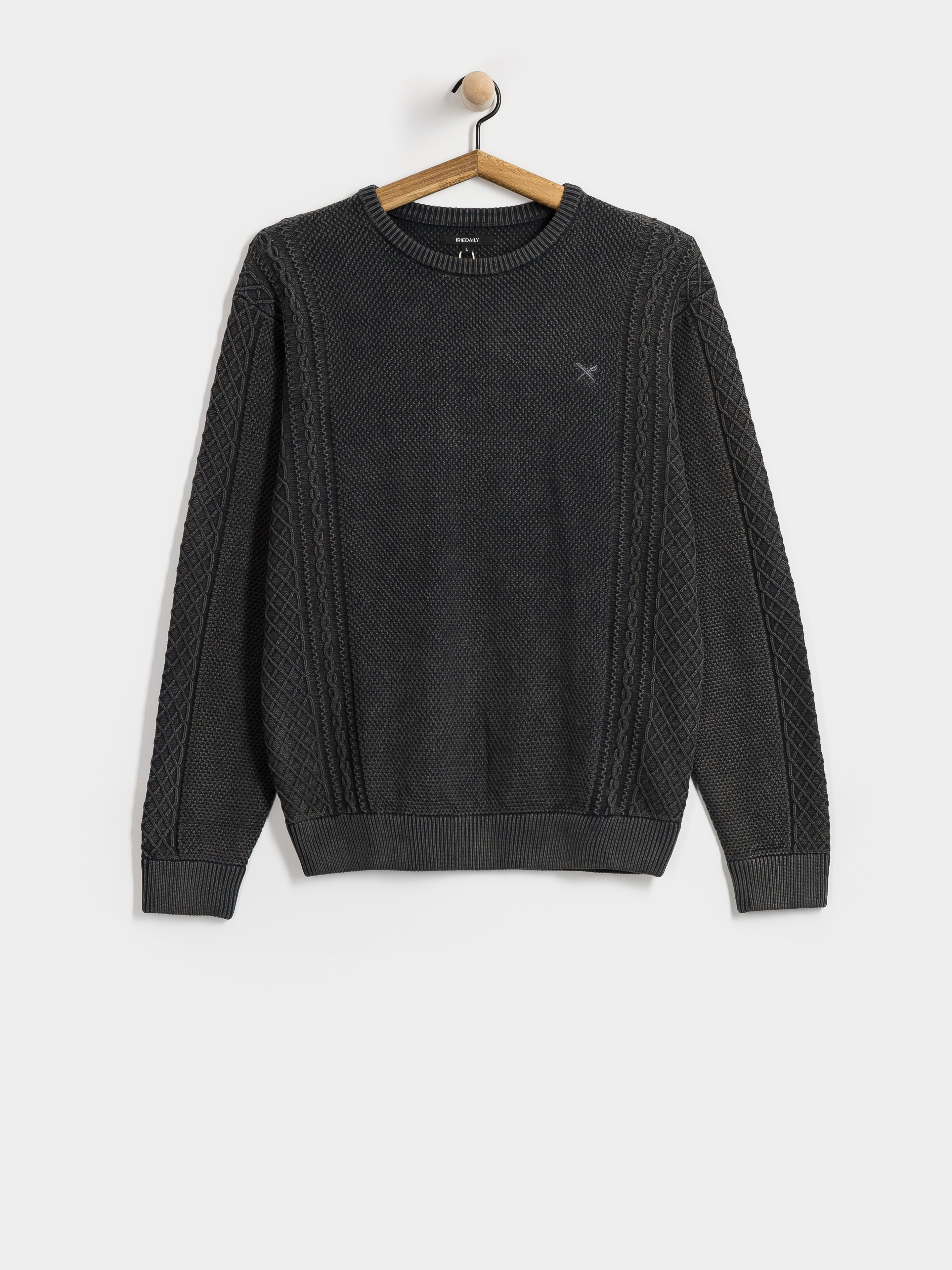 Pulover Iriedaily Vintage Structure (black wash)