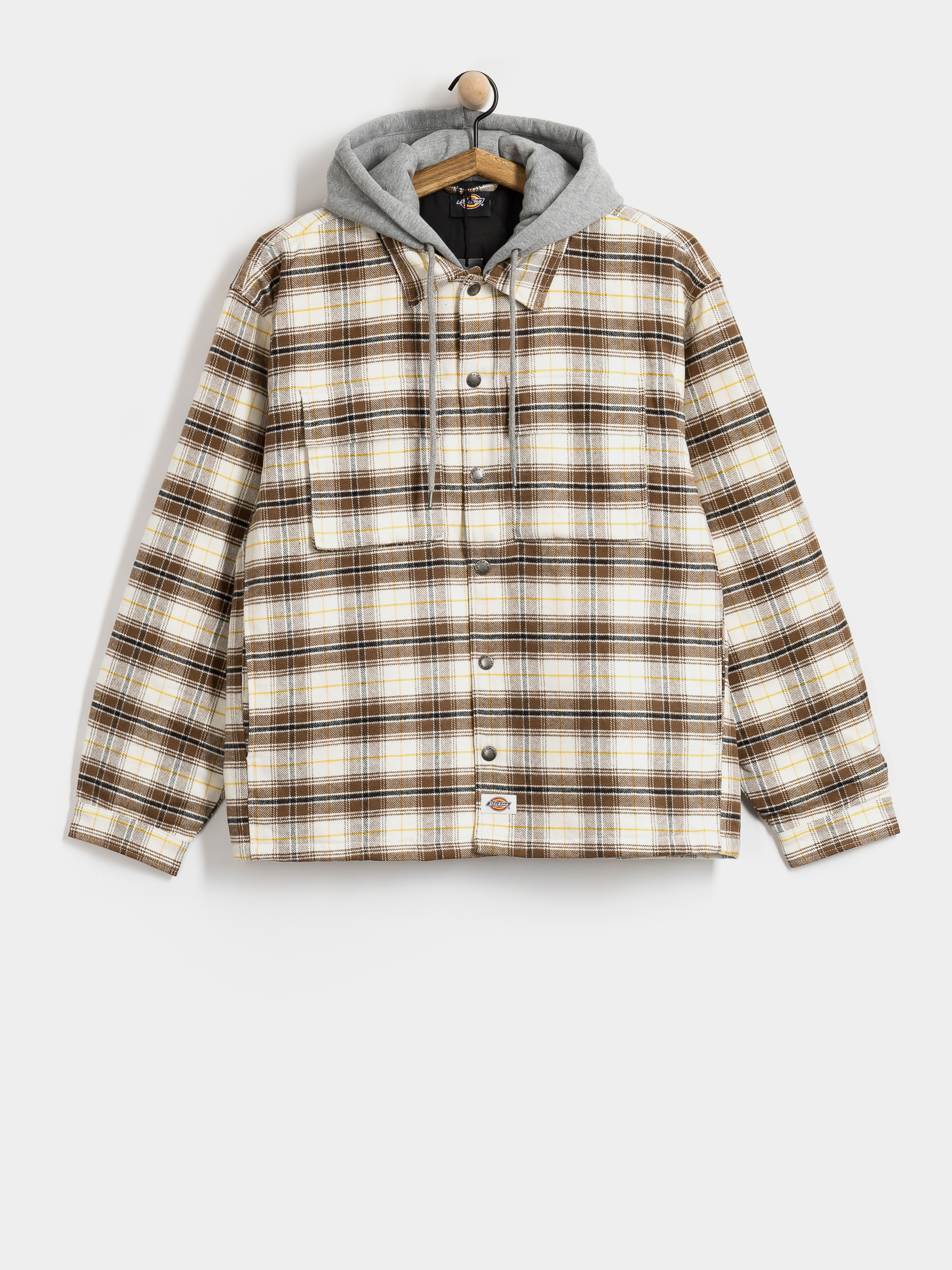 Cămașă Dickies Eustis Hooded Flannel Shacket (egret)