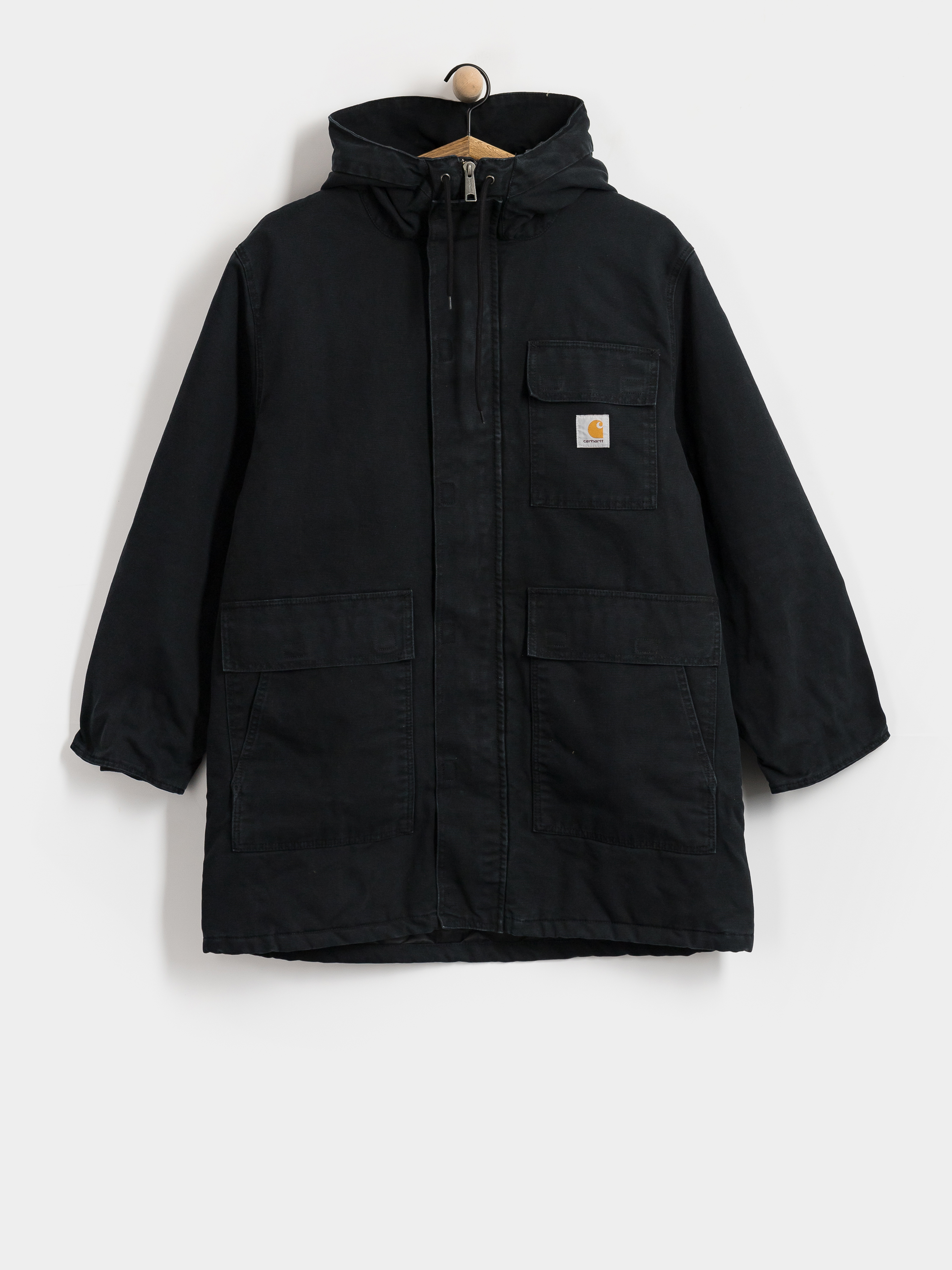 Geacu0103 Carhartt WIP Boreal Parka (black/stone canvas)