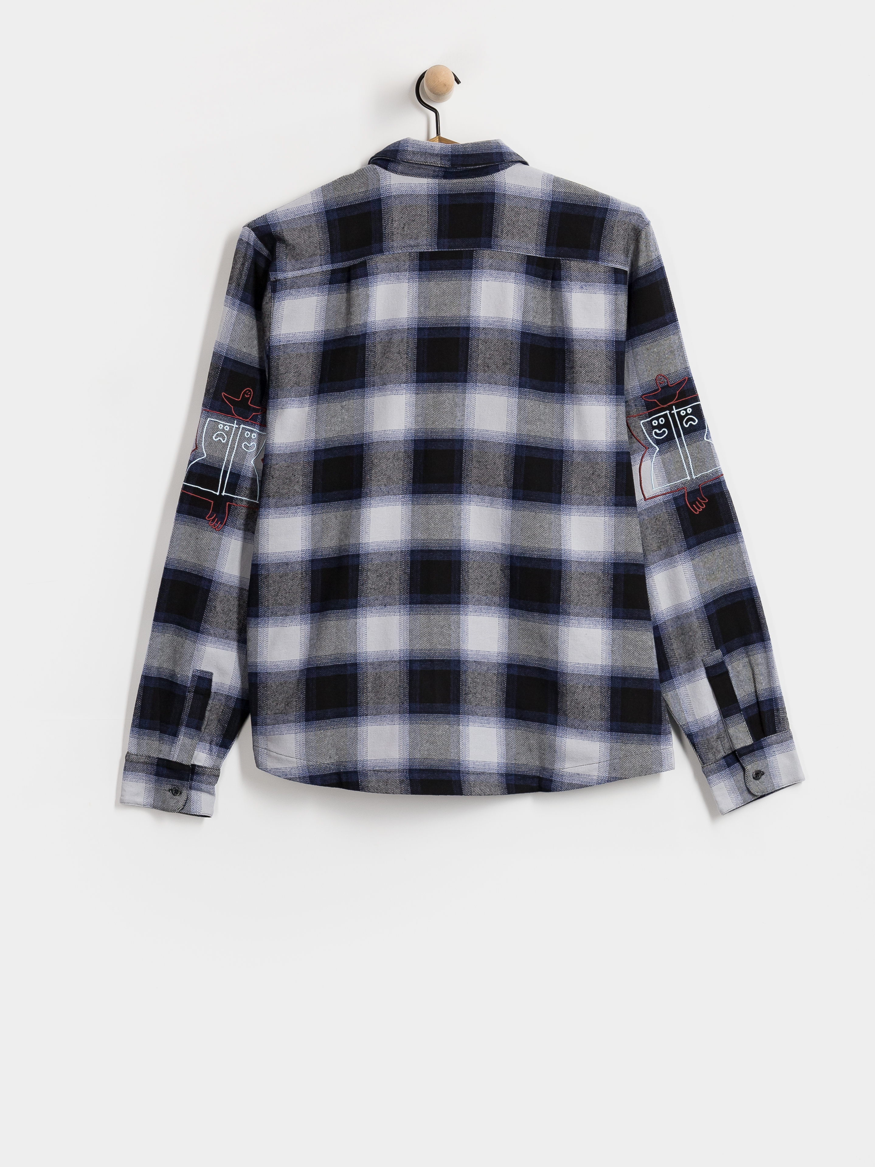 Cămașă adidas Gonz Flannel (black/mutprp/halsil)