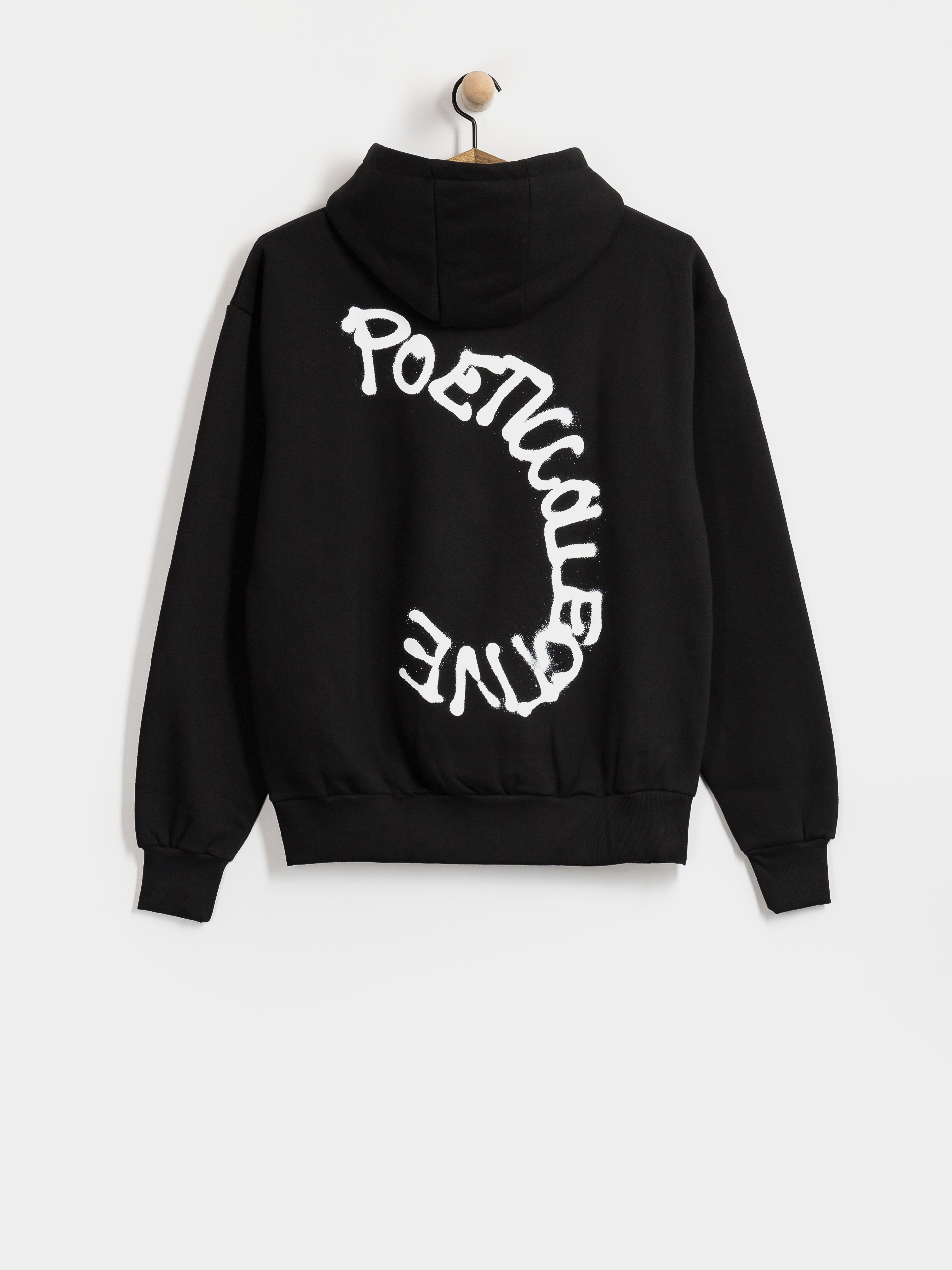 Hanorac cu glugă Poetic Collective Spray Text HD (black)