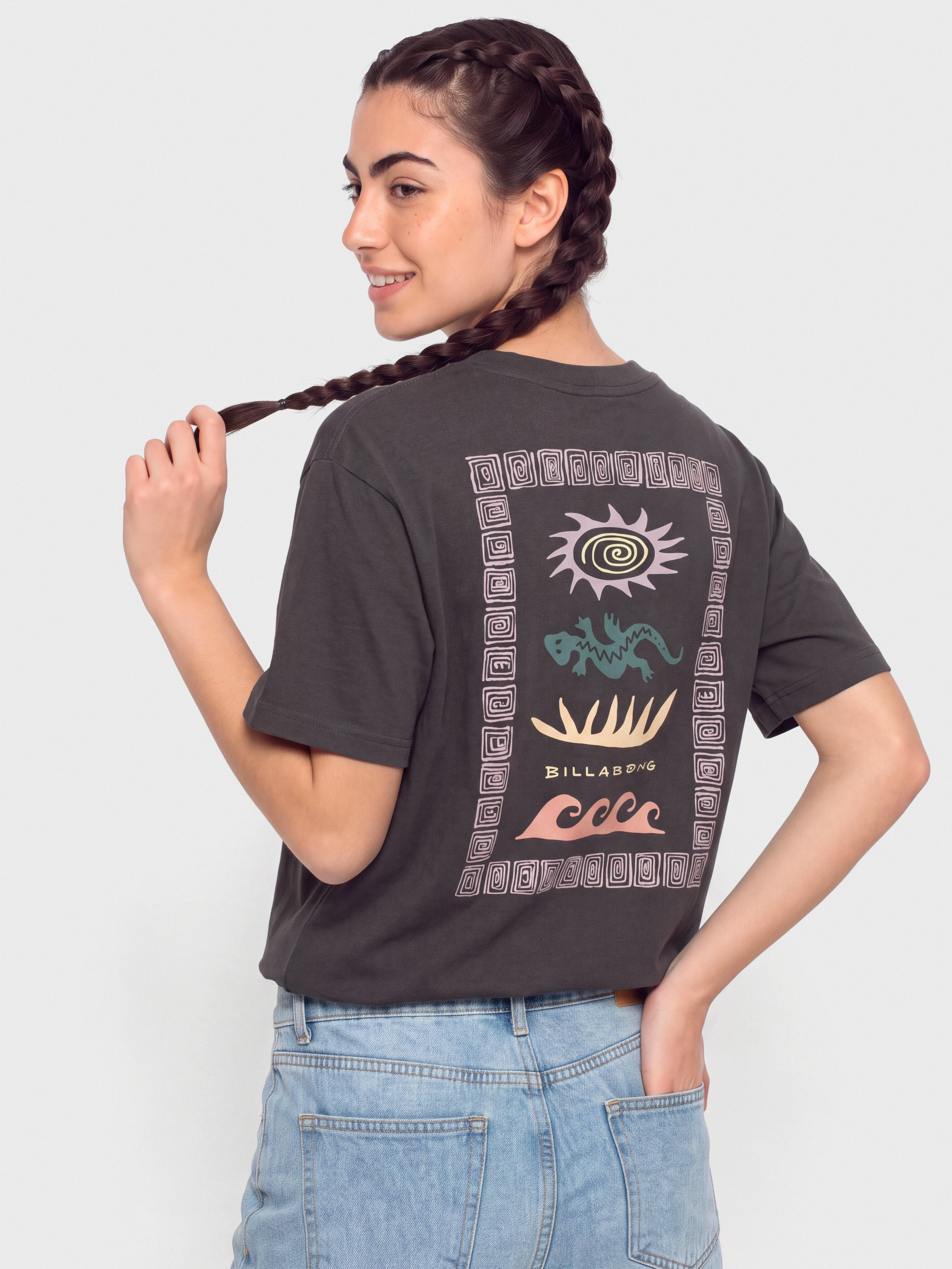 Tricou Billabong Adiv Edgy Tom Boy Wmn (black sands)