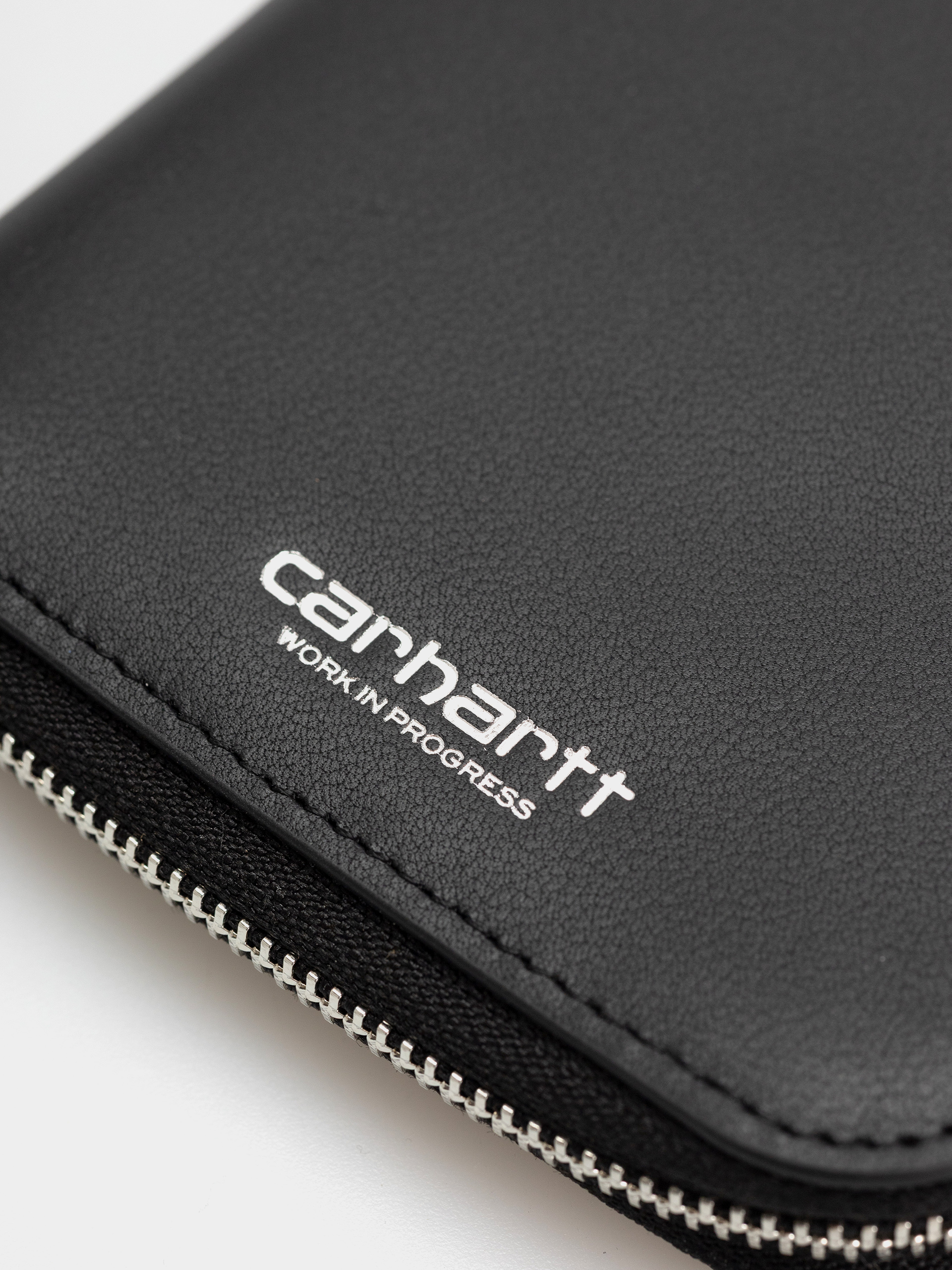Portofel Carhartt WIP Leather (black/silver)