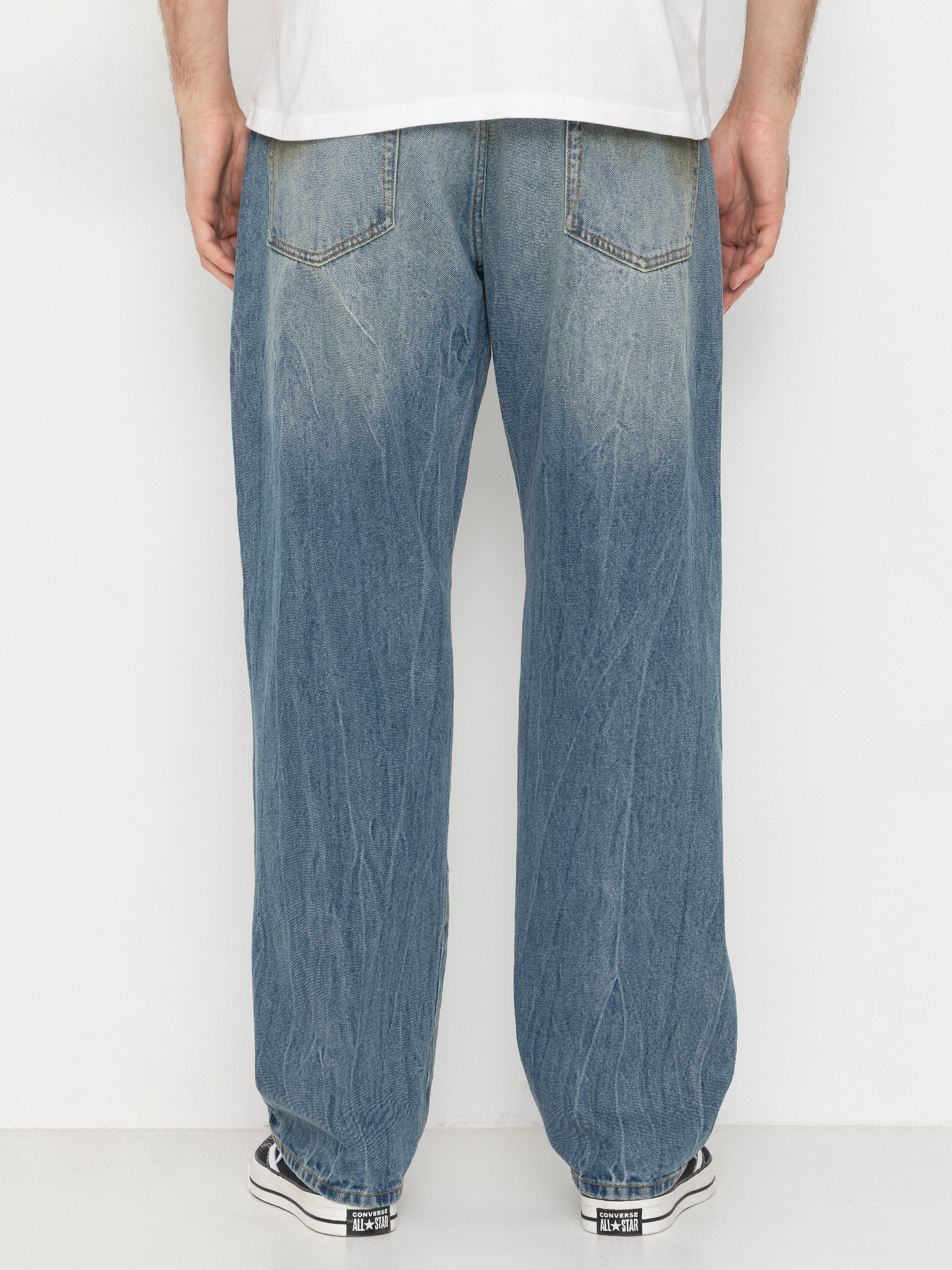 Pantaloni OBEY Nelson Straight Denim (garage wash indigo)