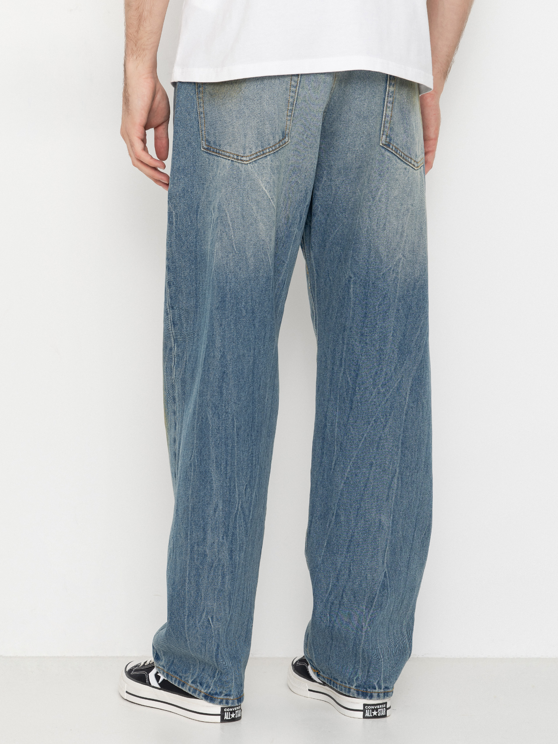 Pantaloni OBEY Nelson Straight Denim (garage wash indigo)