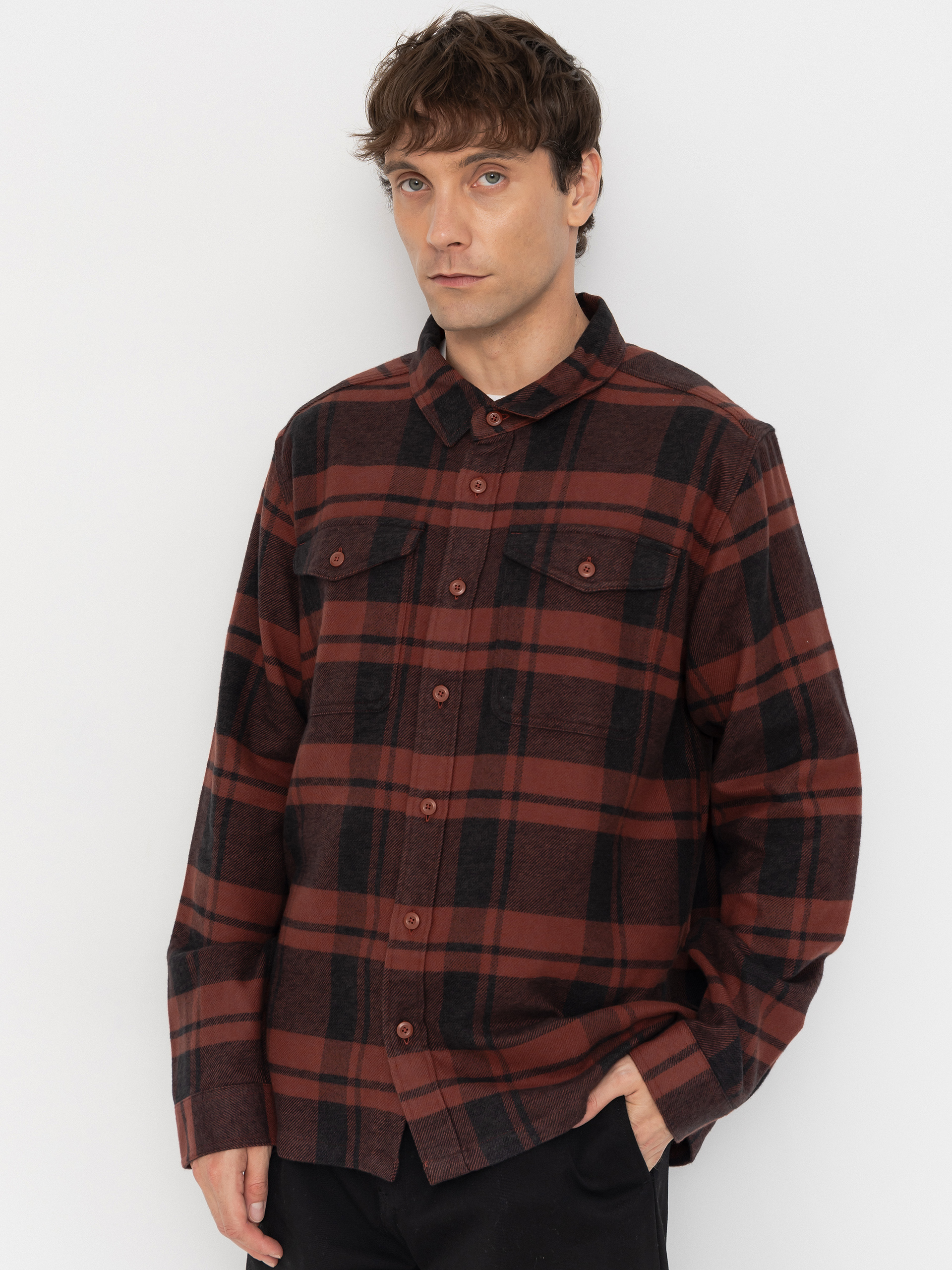 Cămașă Patagonia Fjord Flannel (powder rusty red)