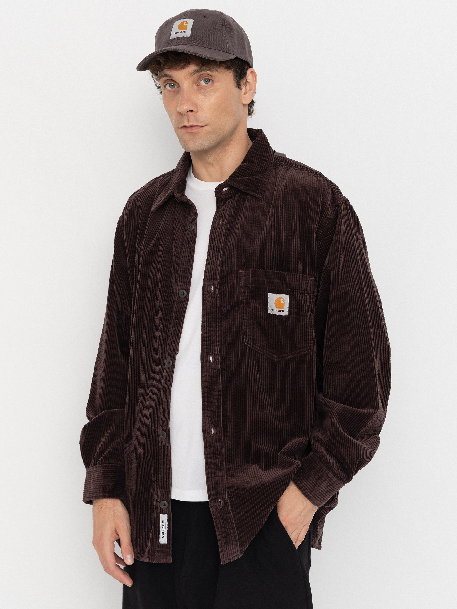 Cămașă Carhartt WIP Loyde (palisander/rinsed)