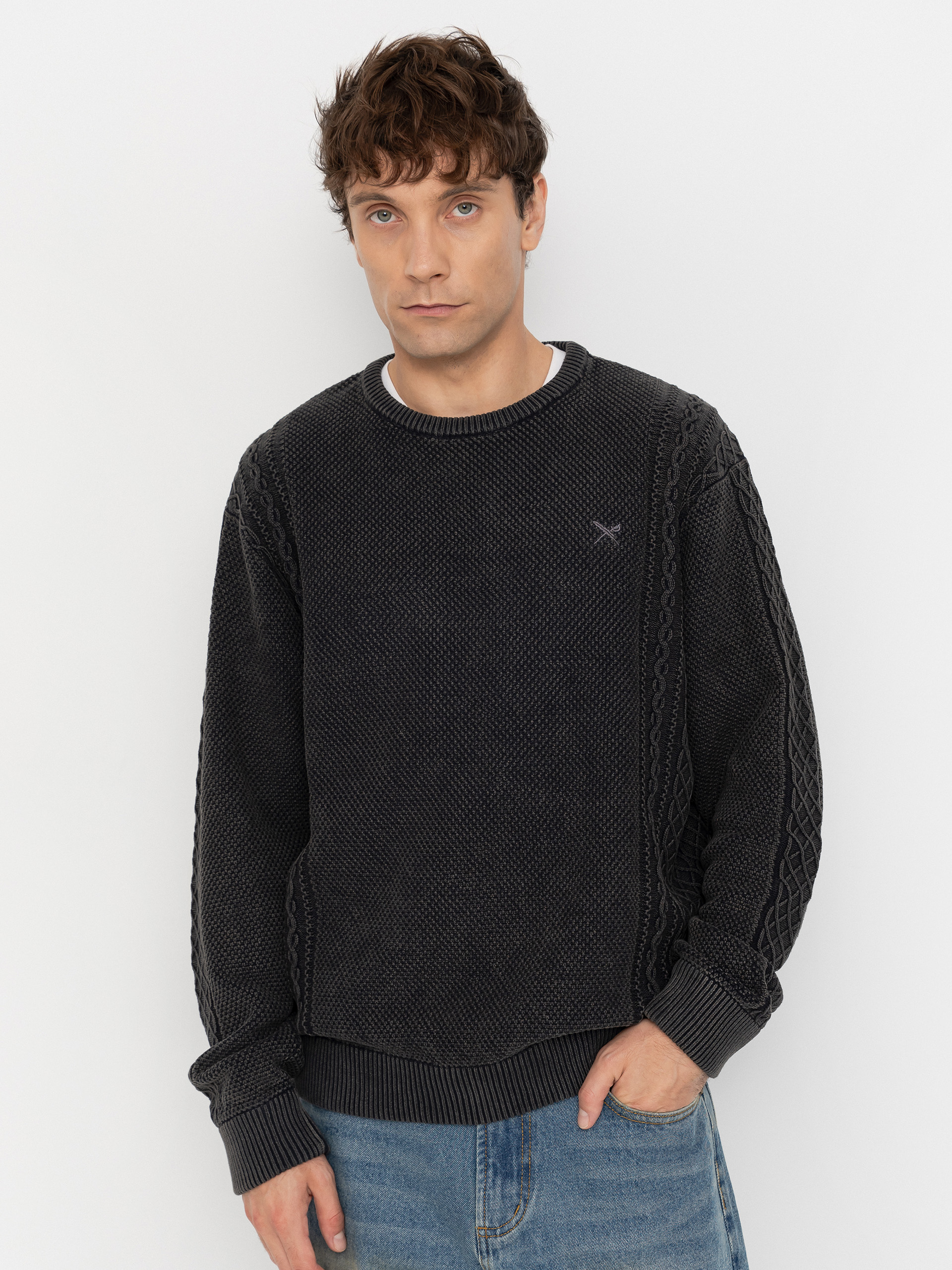 Pulover Iriedaily Vintage Structure (black wash)