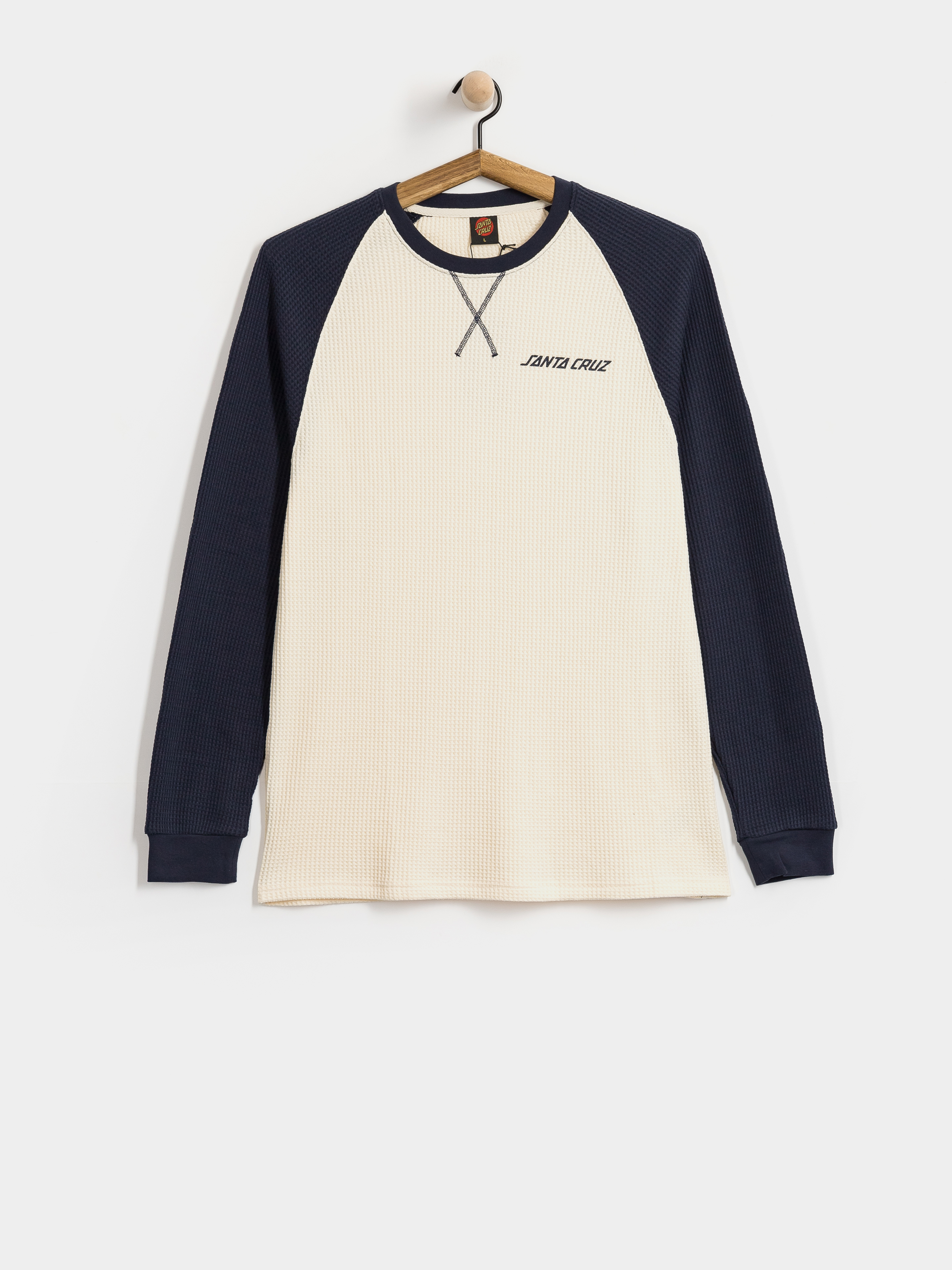 Longsleeve Santa Cruz Classic Strip Raglan (wax paper/midnight blue)