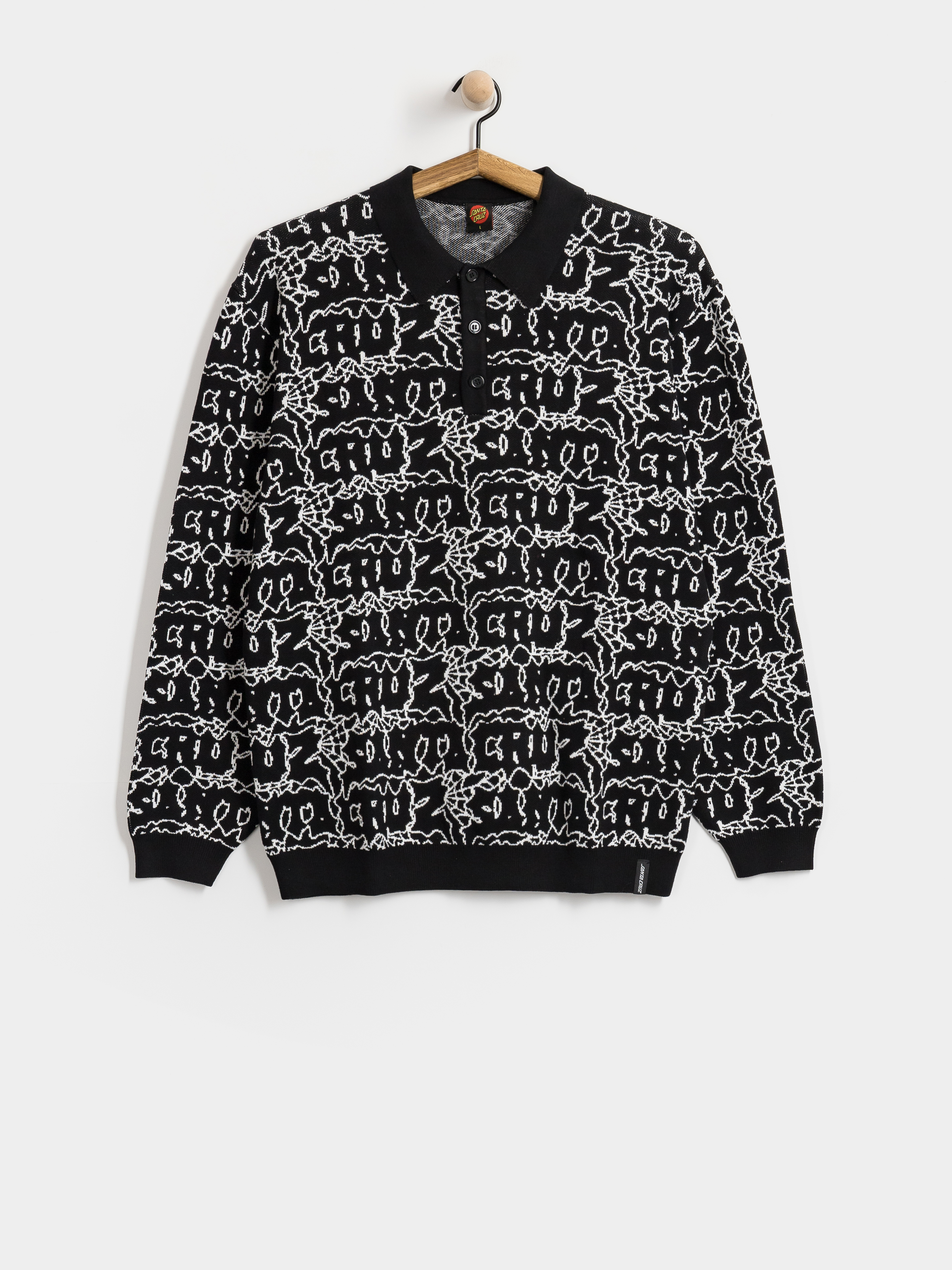 Hanorac Santa Cruz Donnie Knit Polo (black web)