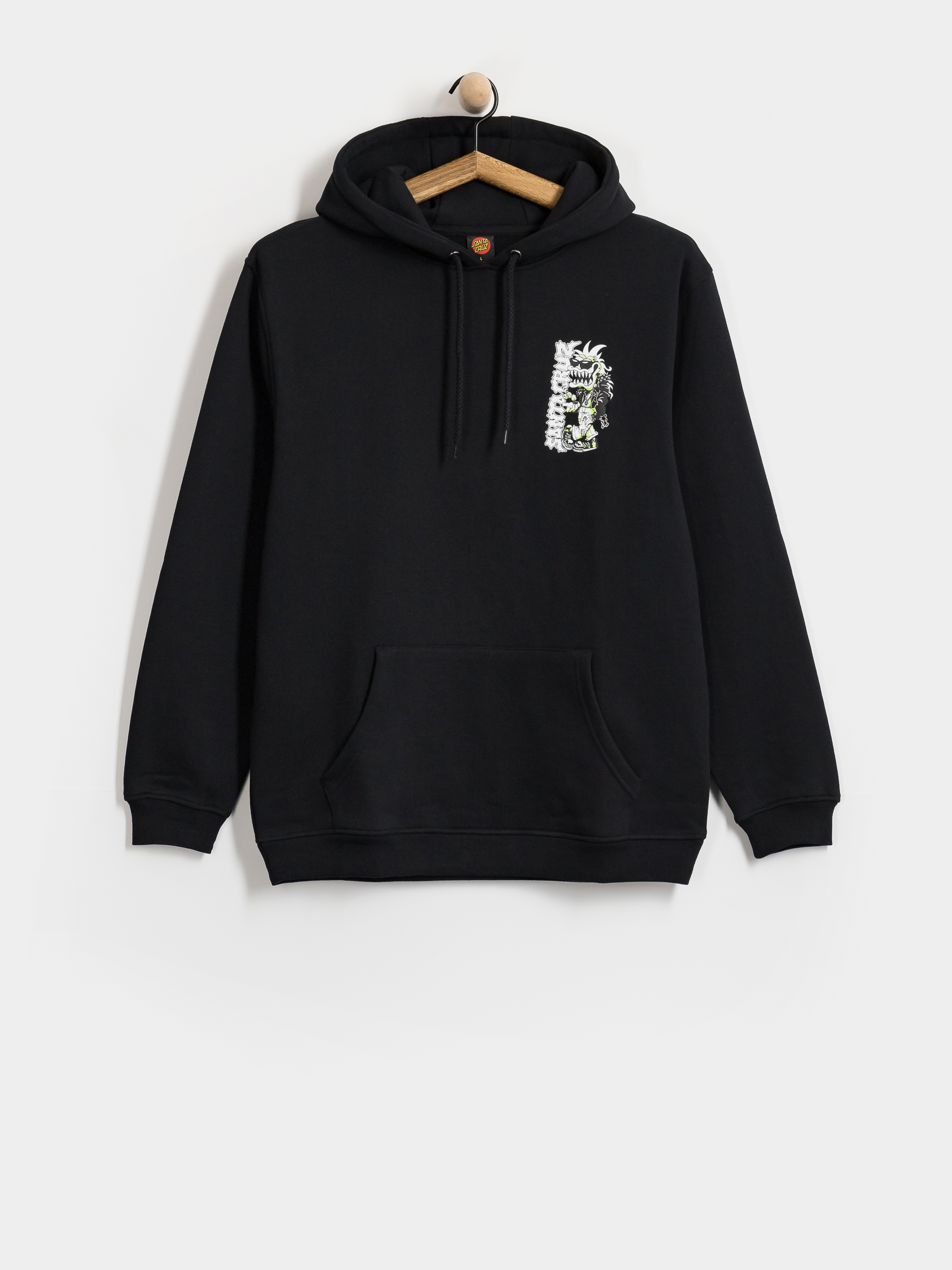 Hanorac cu glugă Santa Cruz Punk Gremlin HD (black)