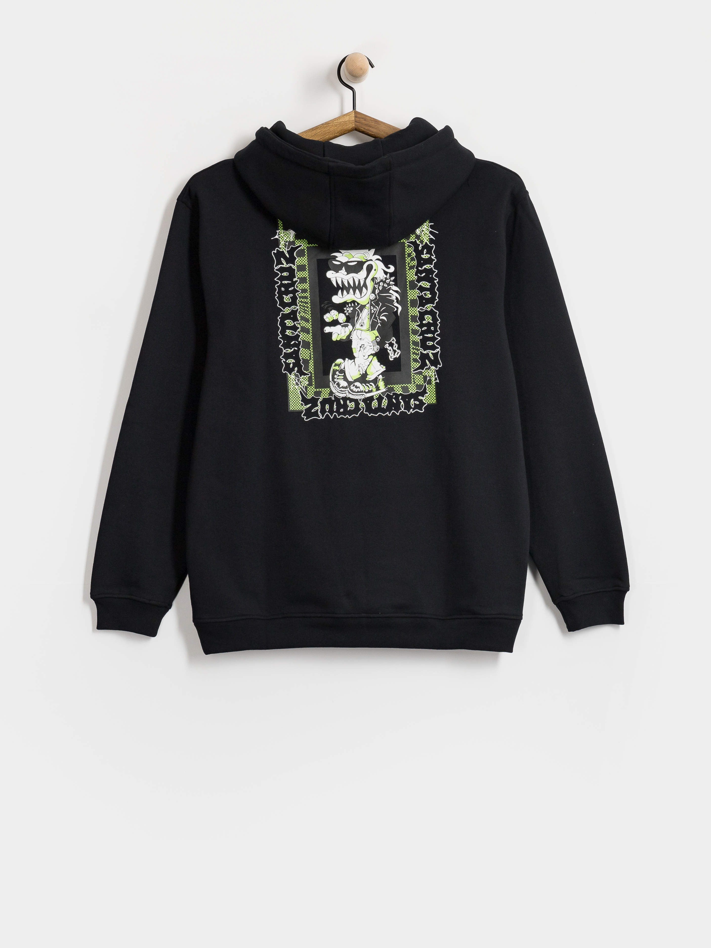 Hanorac cu glugă Santa Cruz Punk Gremlin HD (black)