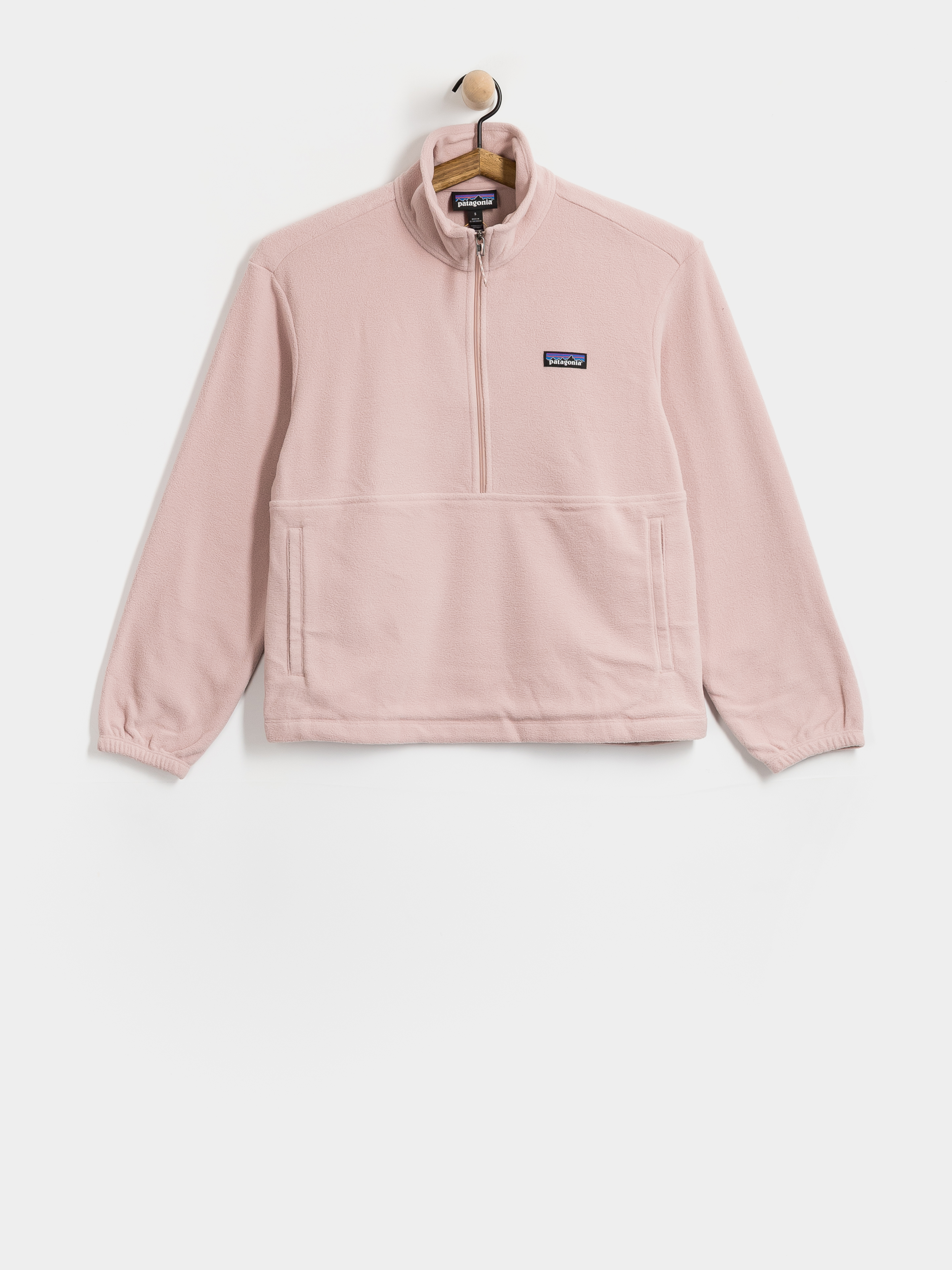 Pentru femei Hanorac din fleece Patagonia Micro D 1/2 Zip (fuzzy mauve)