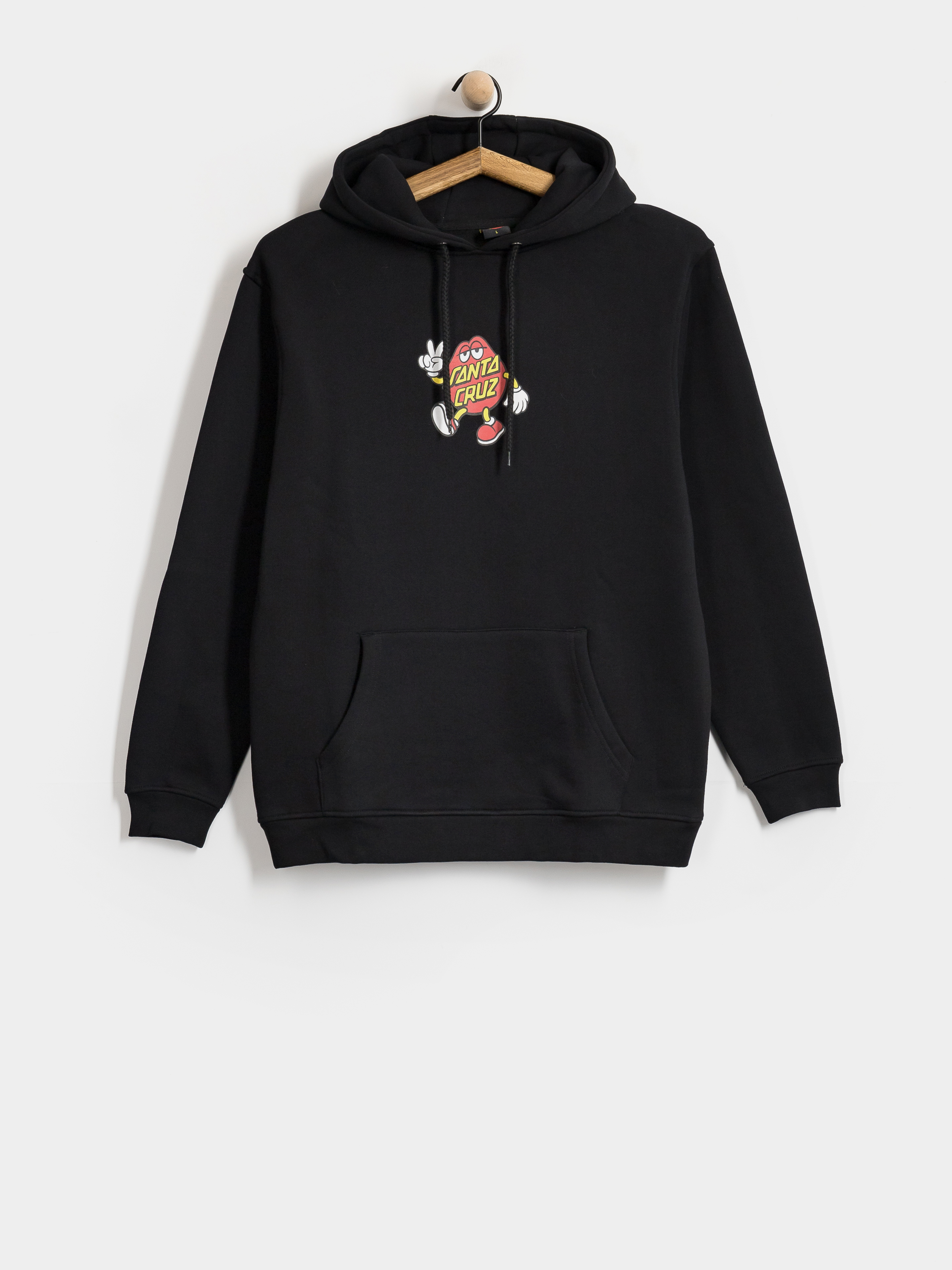 Hanorac cu glugă Santa Cruz Dot Guy Front HD (black)