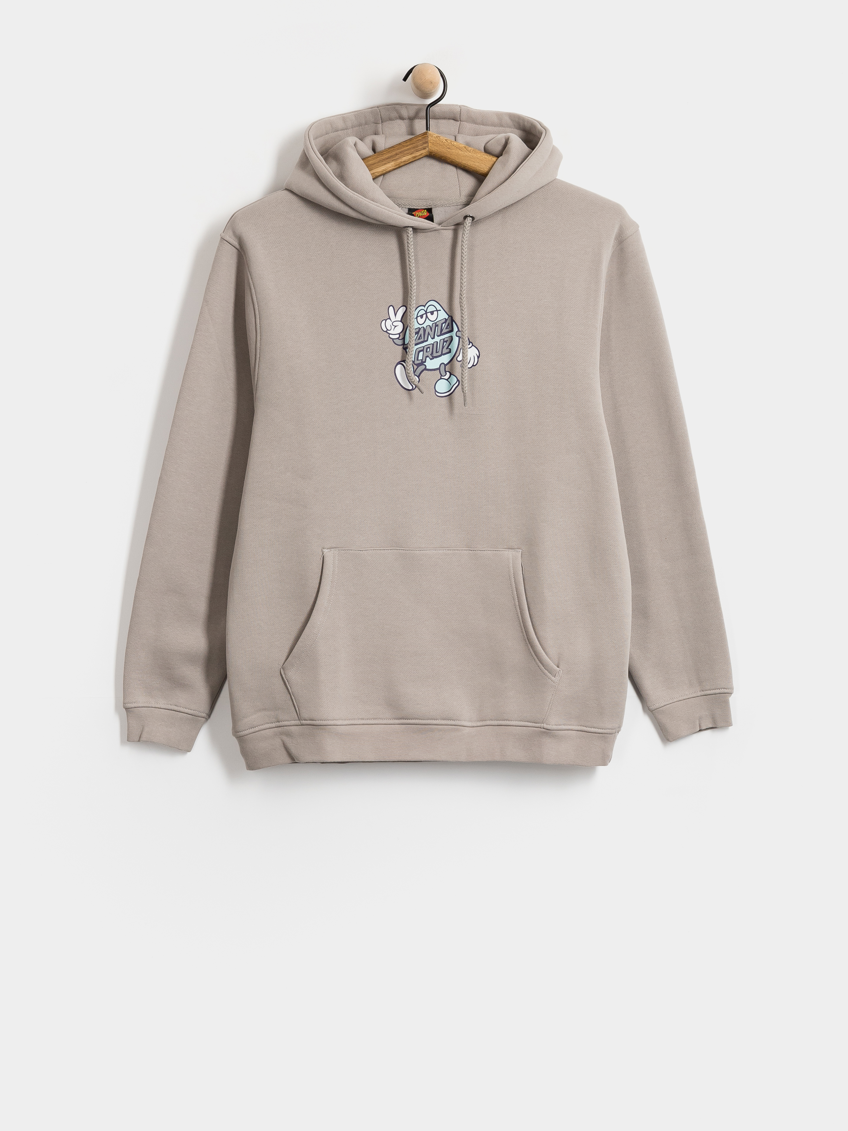 Hanorac cu glugu0103 Santa Cruz Dot Guy Front HD (warm grey)