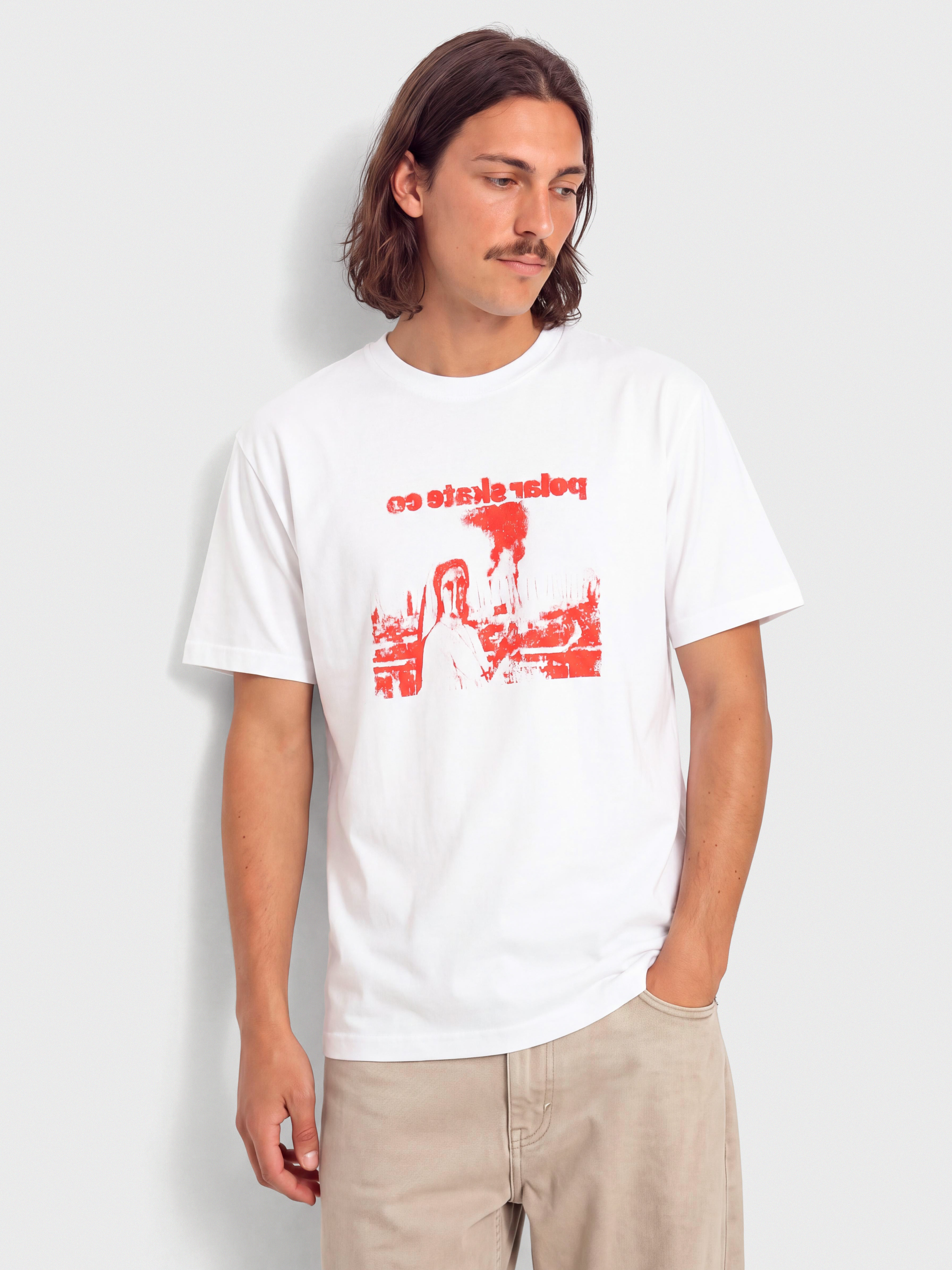 Tricou Polar Skate Apocalypse Nun (white)
