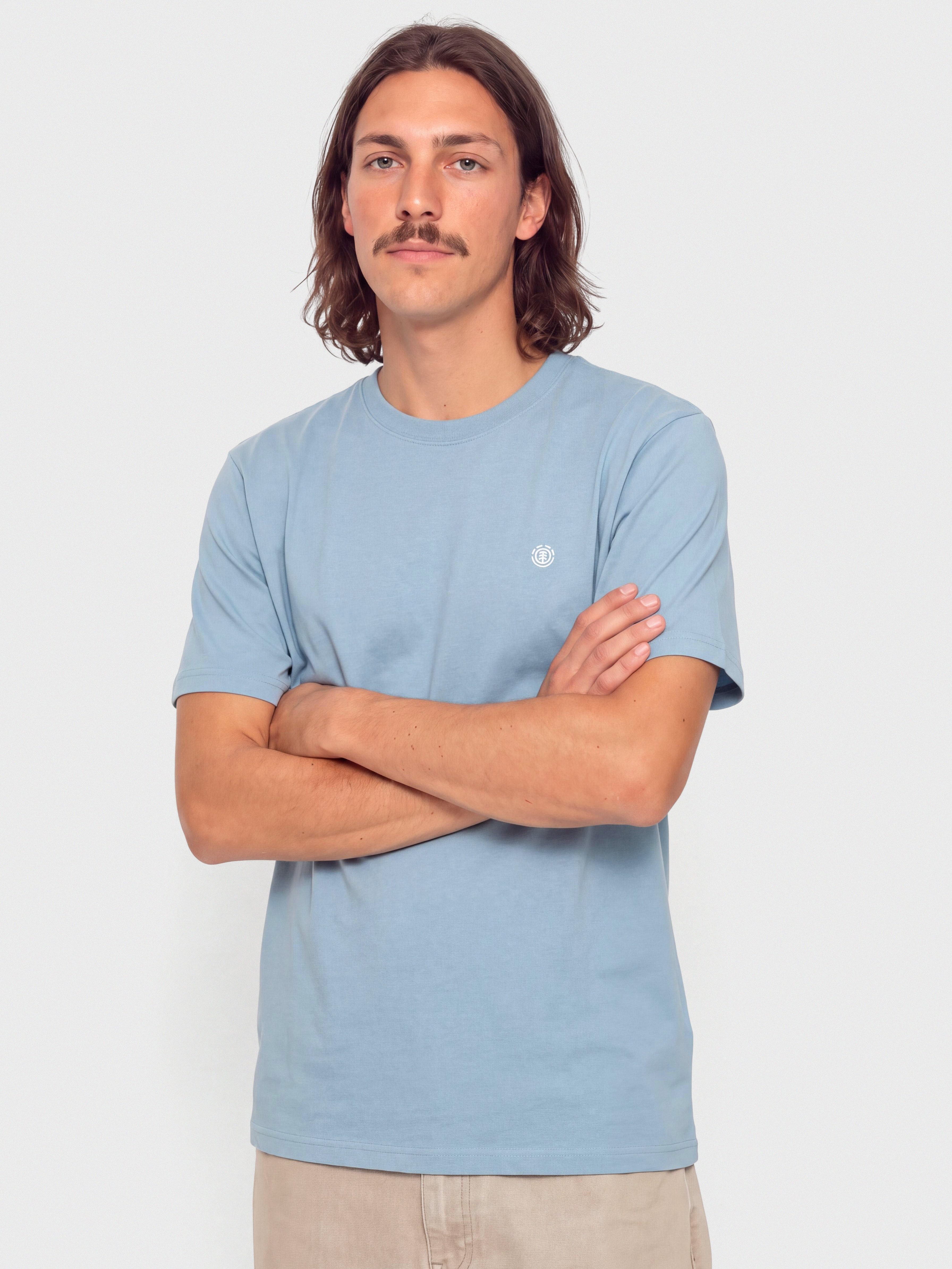 Tricou Element Icon Embroidery (faded denim)