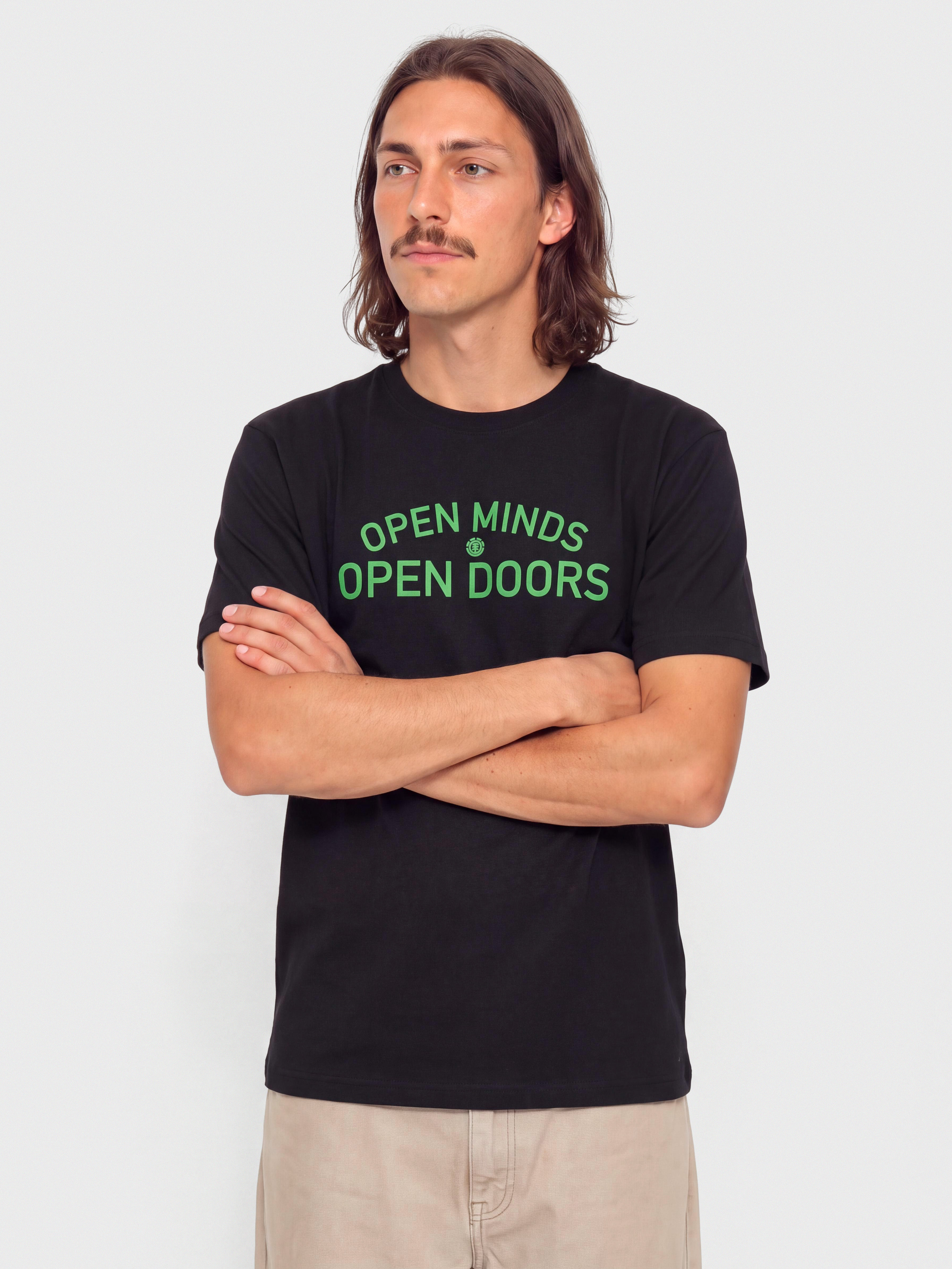 Tricou Element Open Mind (flint black)