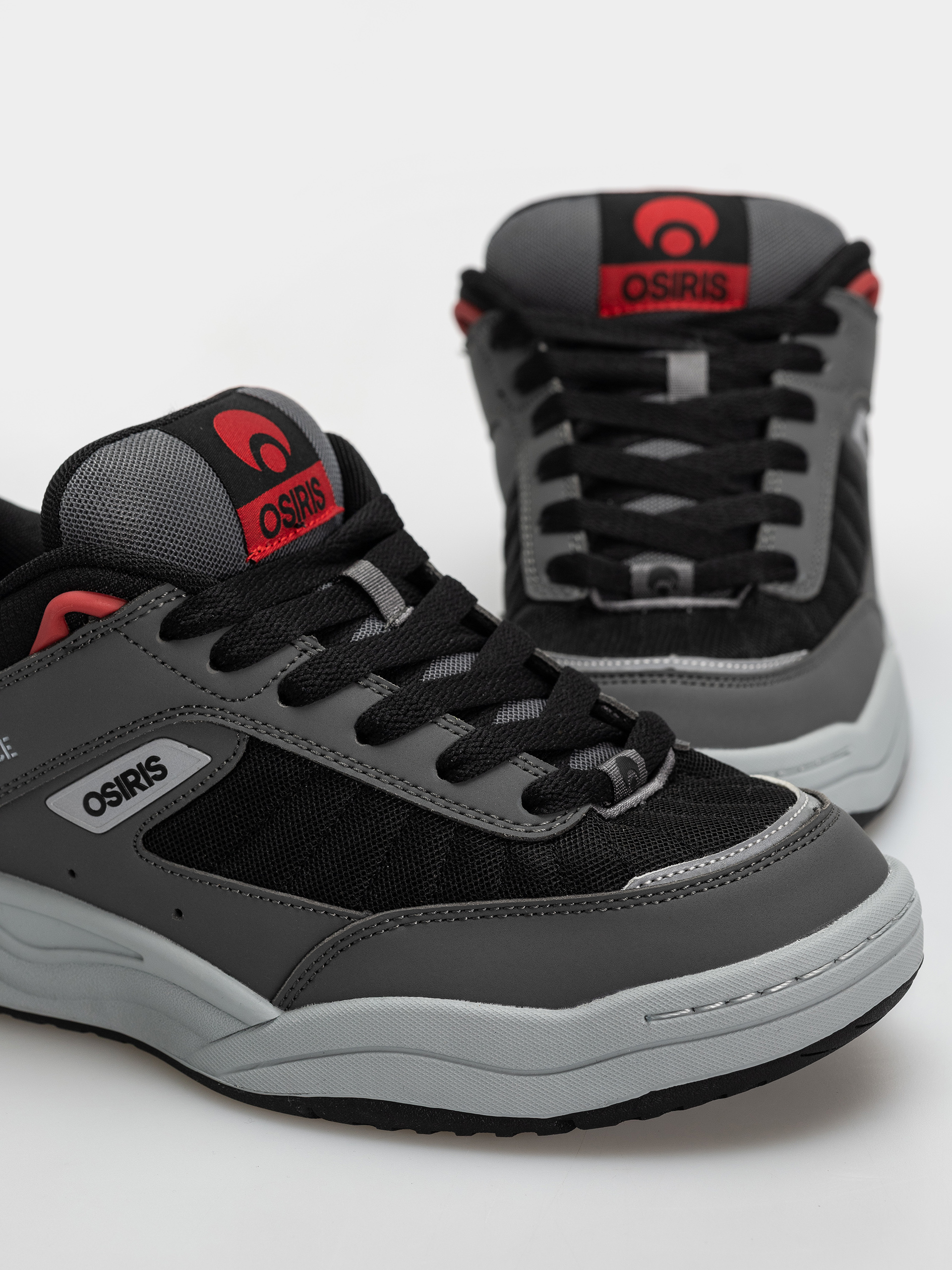 Pantofi Osiris Flux (charcoal/black/red)