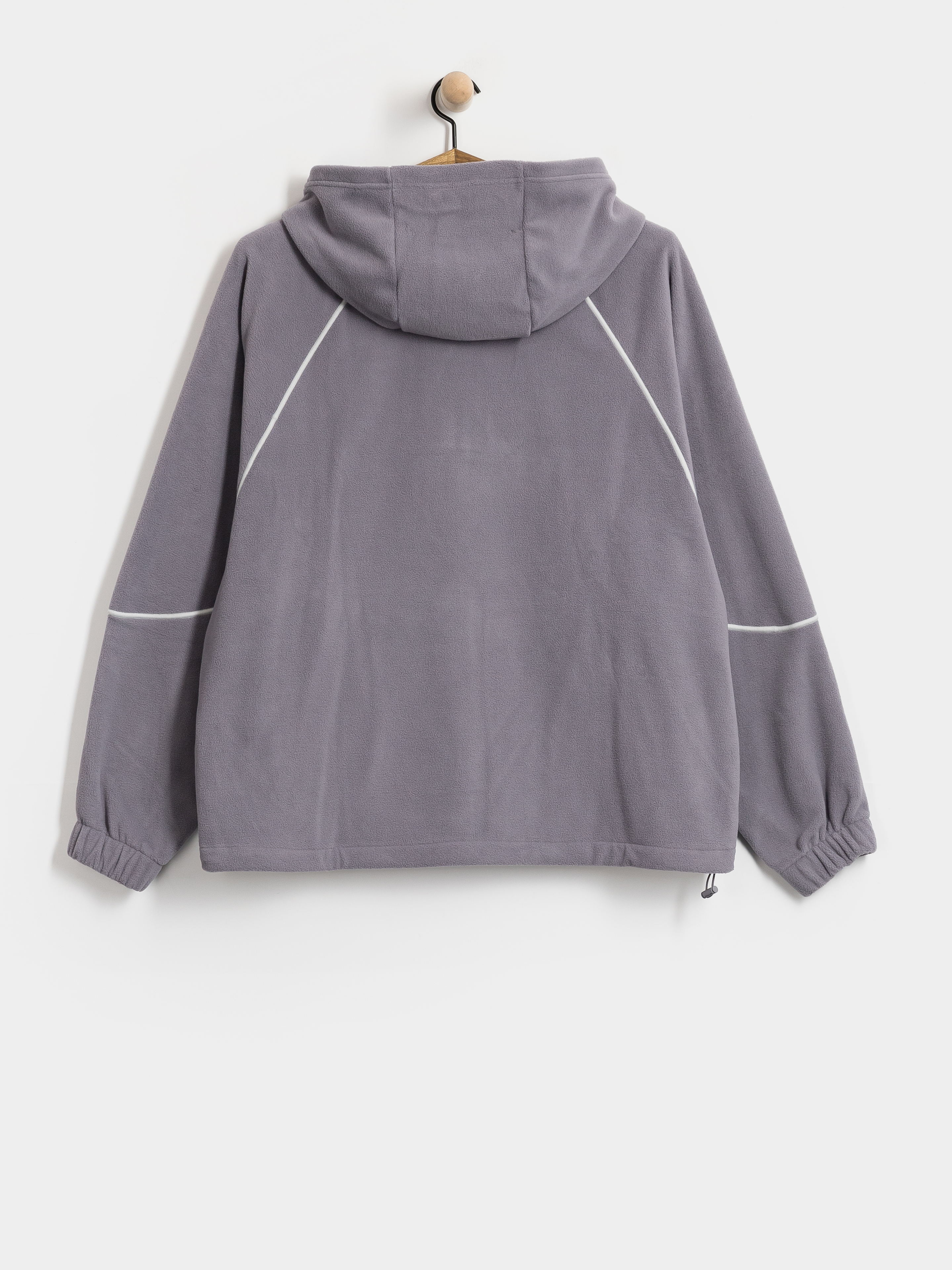Hanorac cu glugă New Balance Trackside Polar Fleece HD (off line grey)