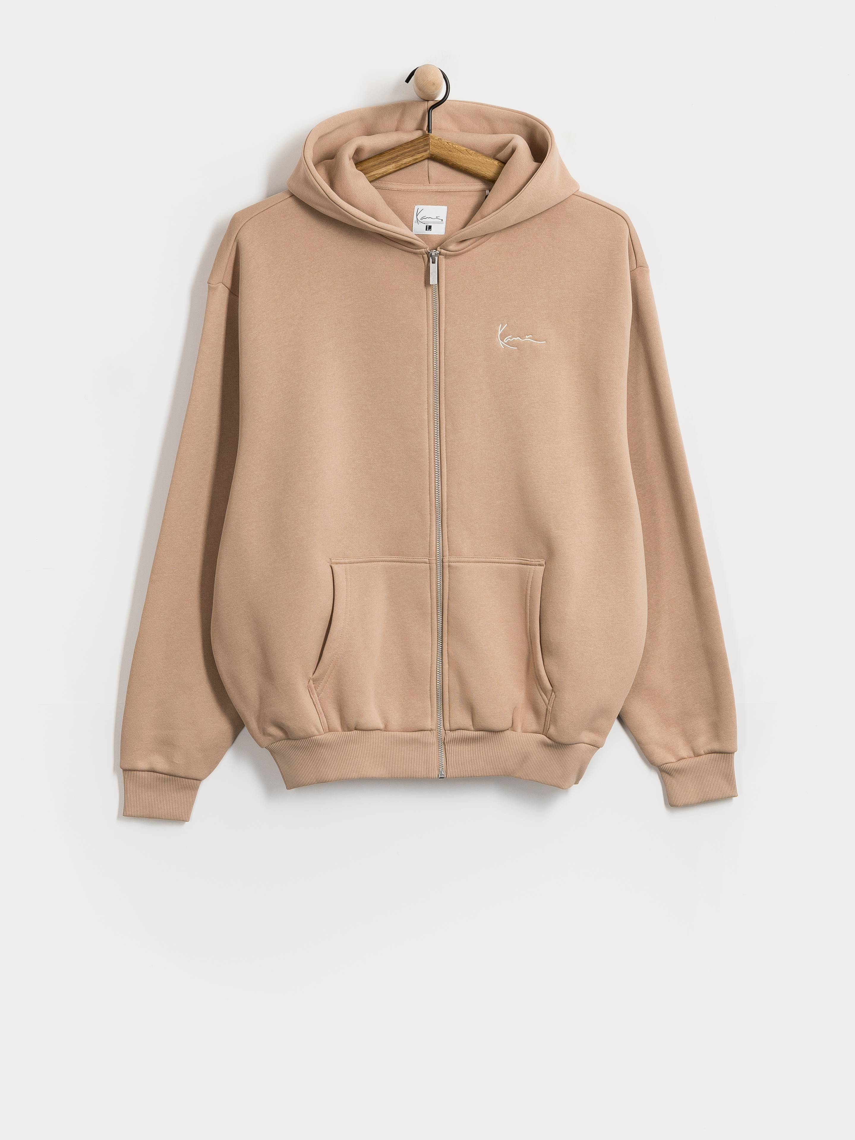 Hanorac cu glugă Karl Kani Small Signature Essential OS ZHD (taupe)
