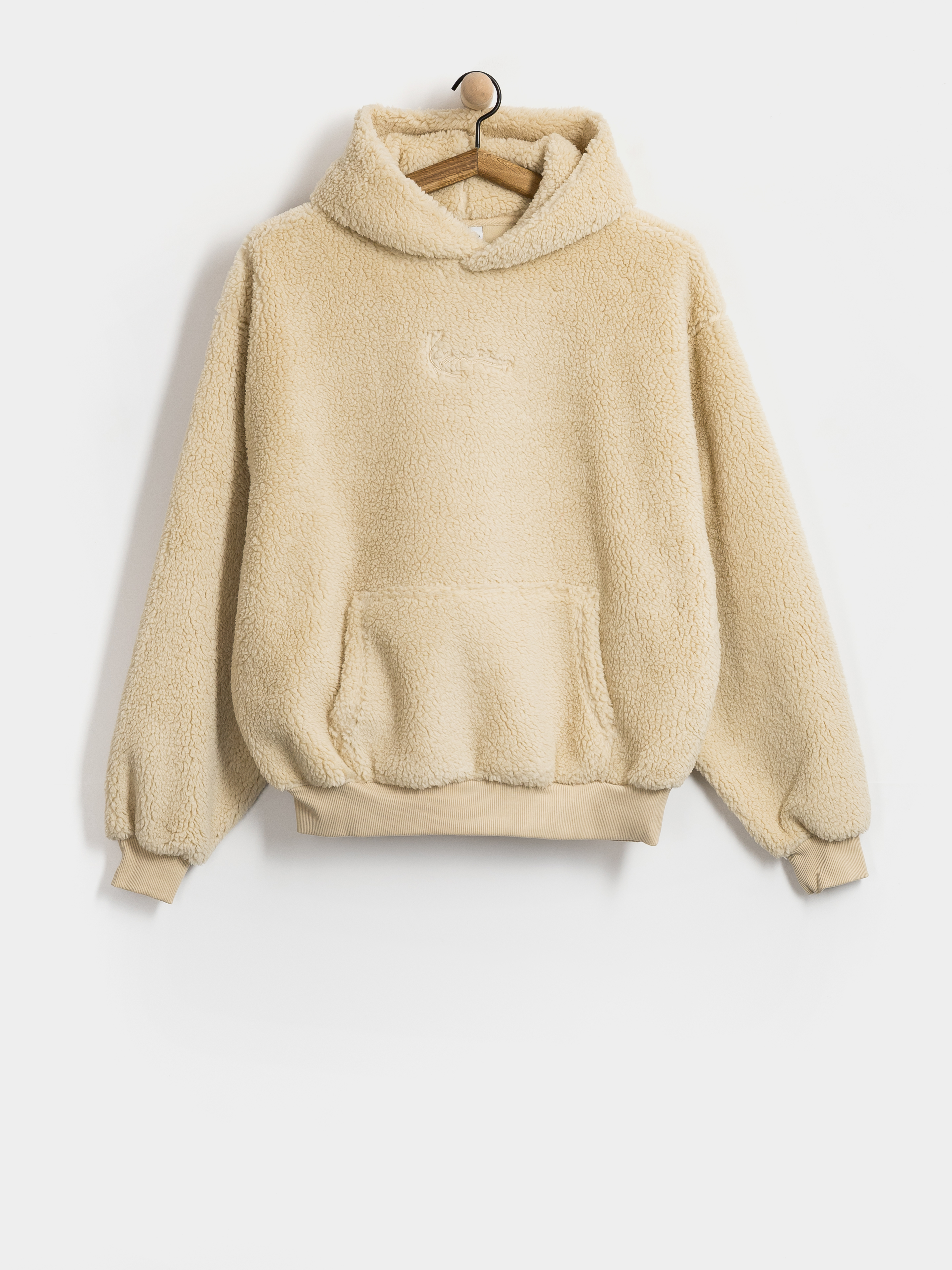 Hanorac cu glugă Karl Kani Signature Essential Teddy OS HD (sand)