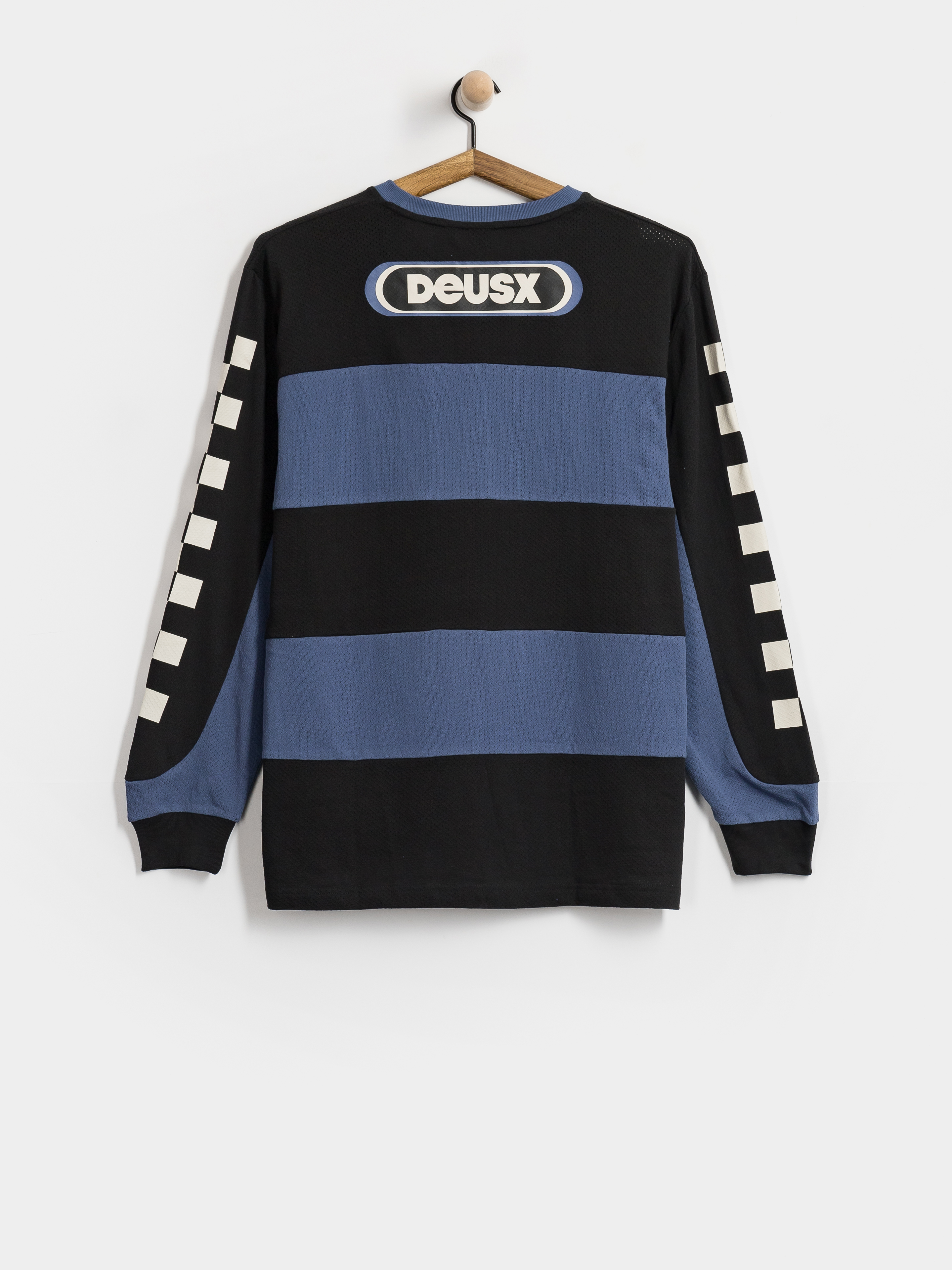 Longsleeve Deus Ex Machina Vilander Moto Jersey (mechanic blue combo)