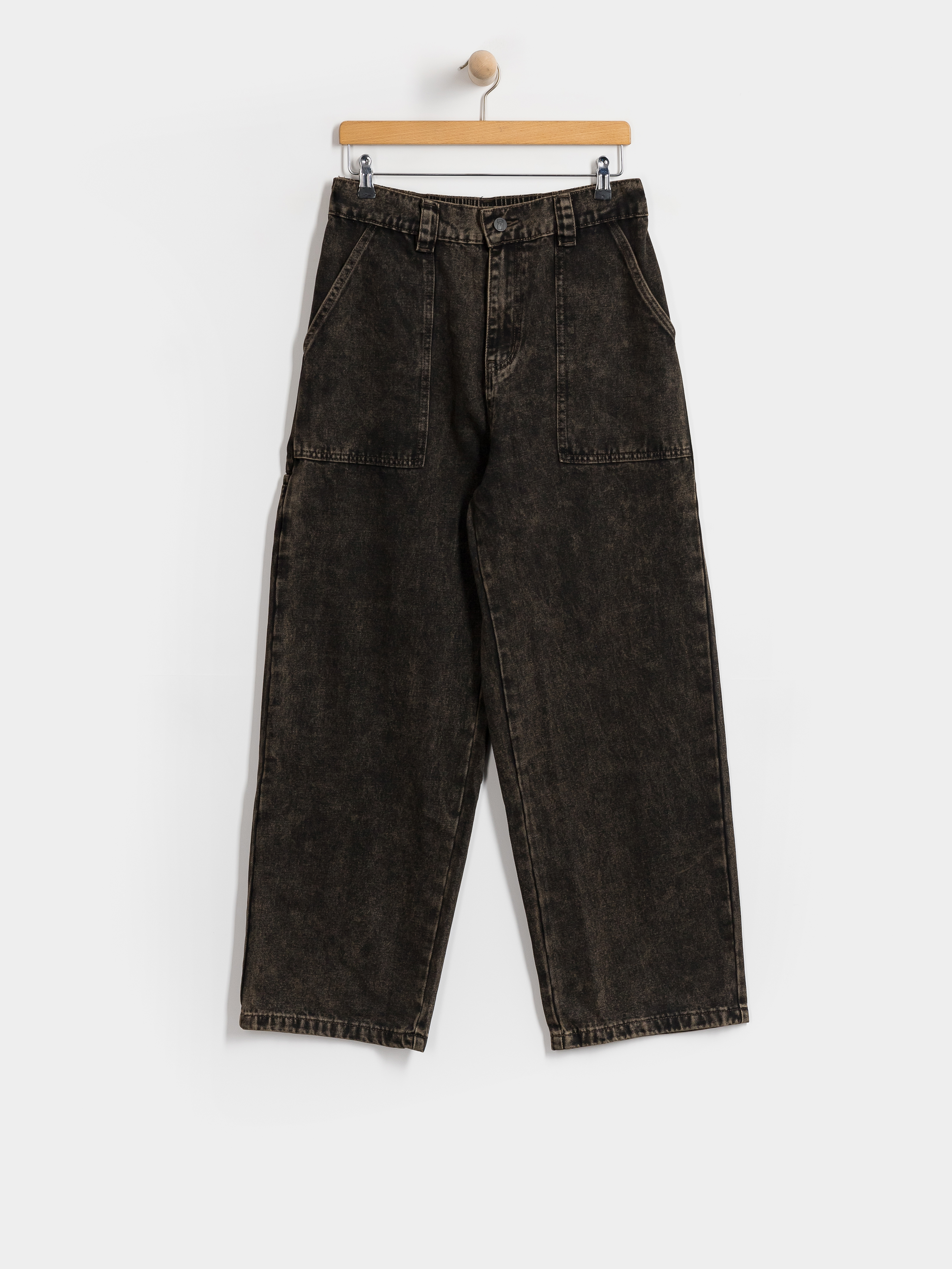 Pantaloni Poetic Collective Painter (brown acid denim wash)