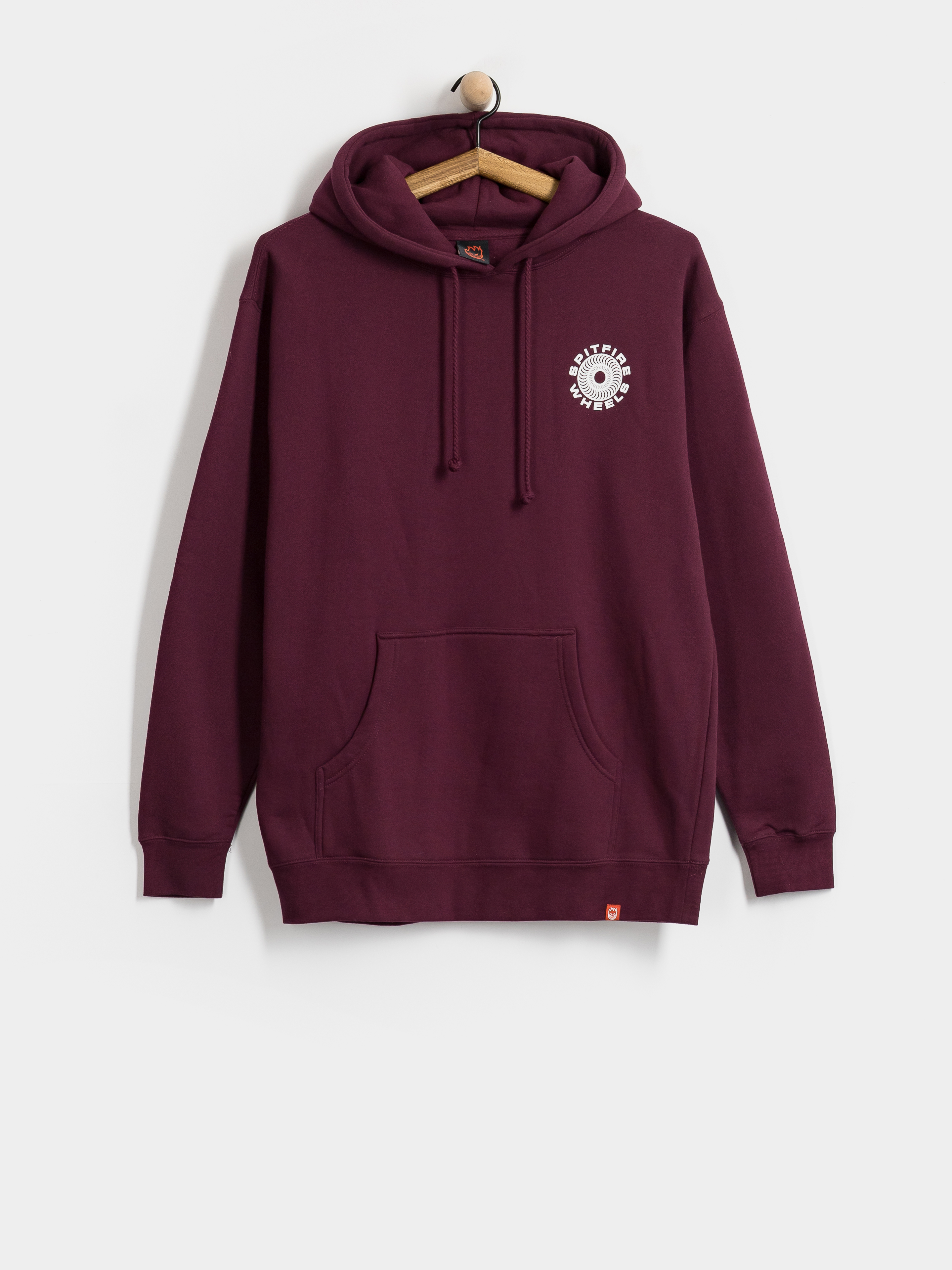 Hanorac cu glugă Spitfire Classic 87 Swirl Fill HD (maroon w/white&black prints)