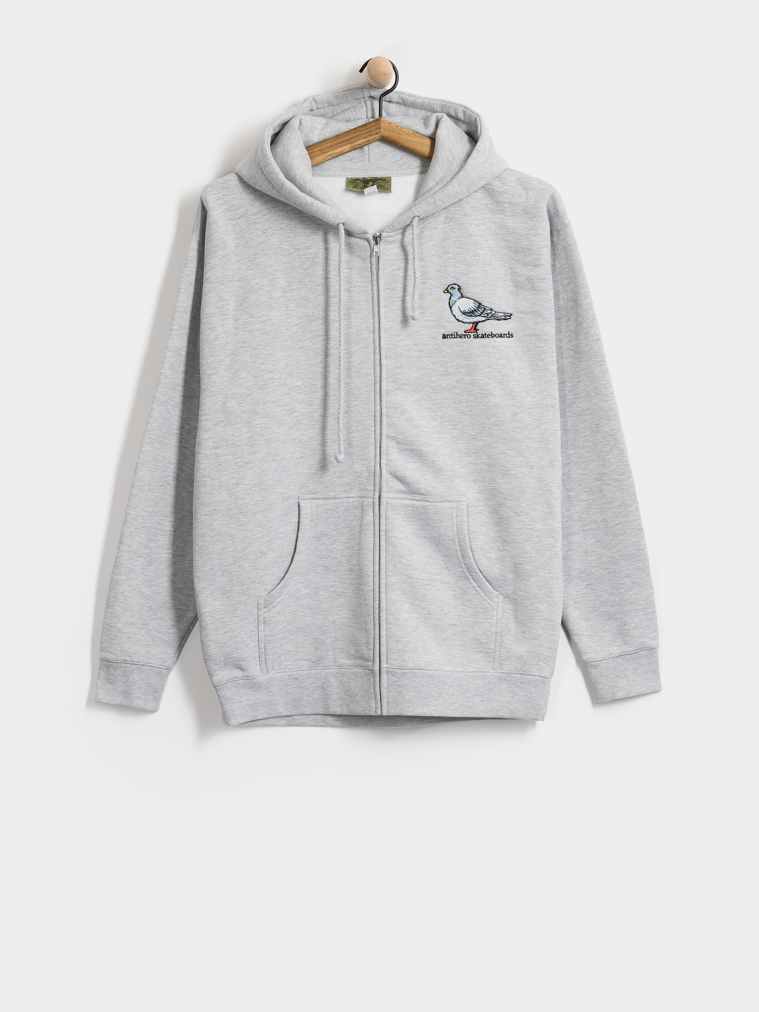 Hanorac cu glugă Antihero Lil Pigeon Emb ZHD (grey heather w/multi color embroidery)
