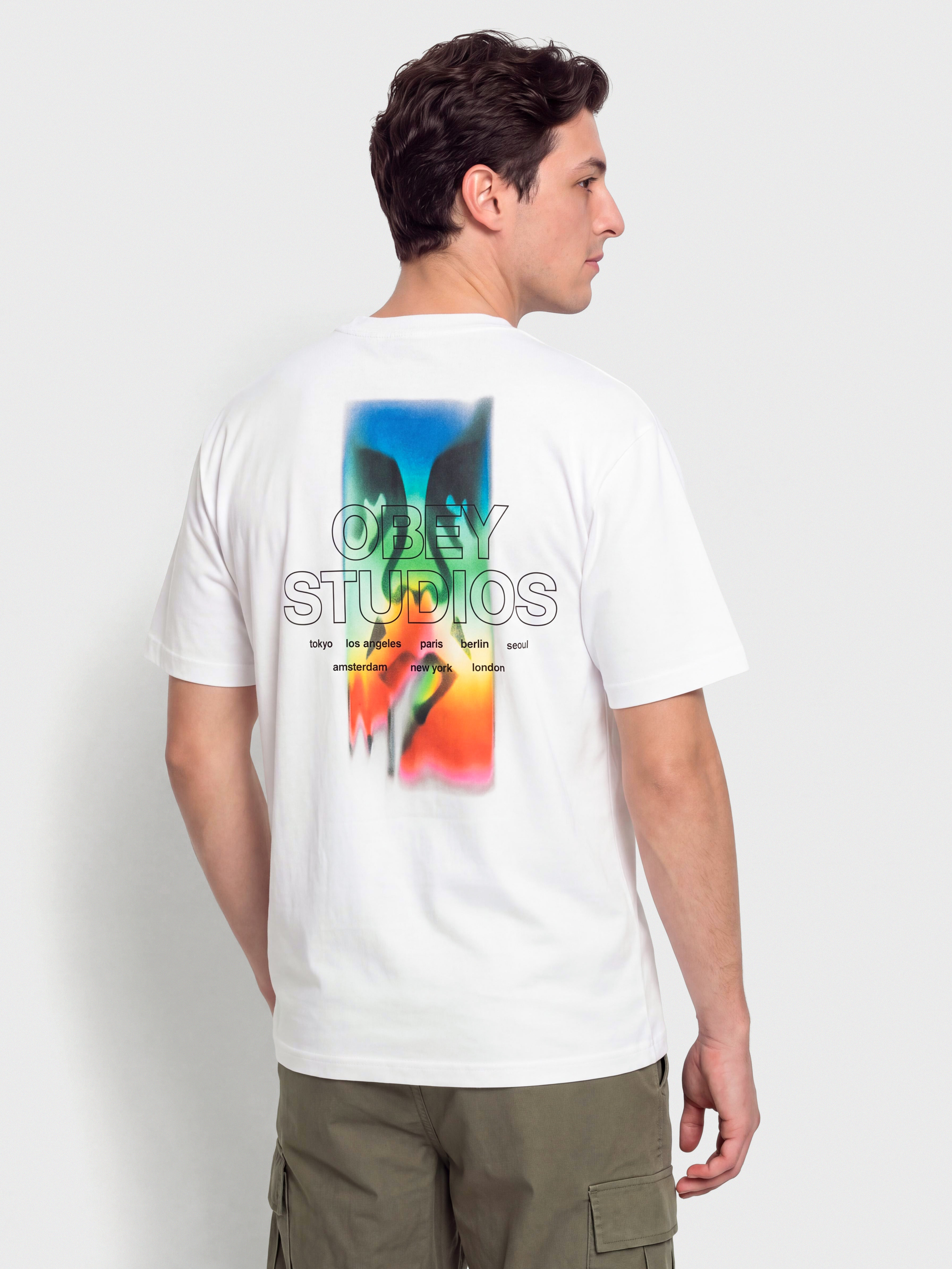 Tricou OBEY Spectrum (white)