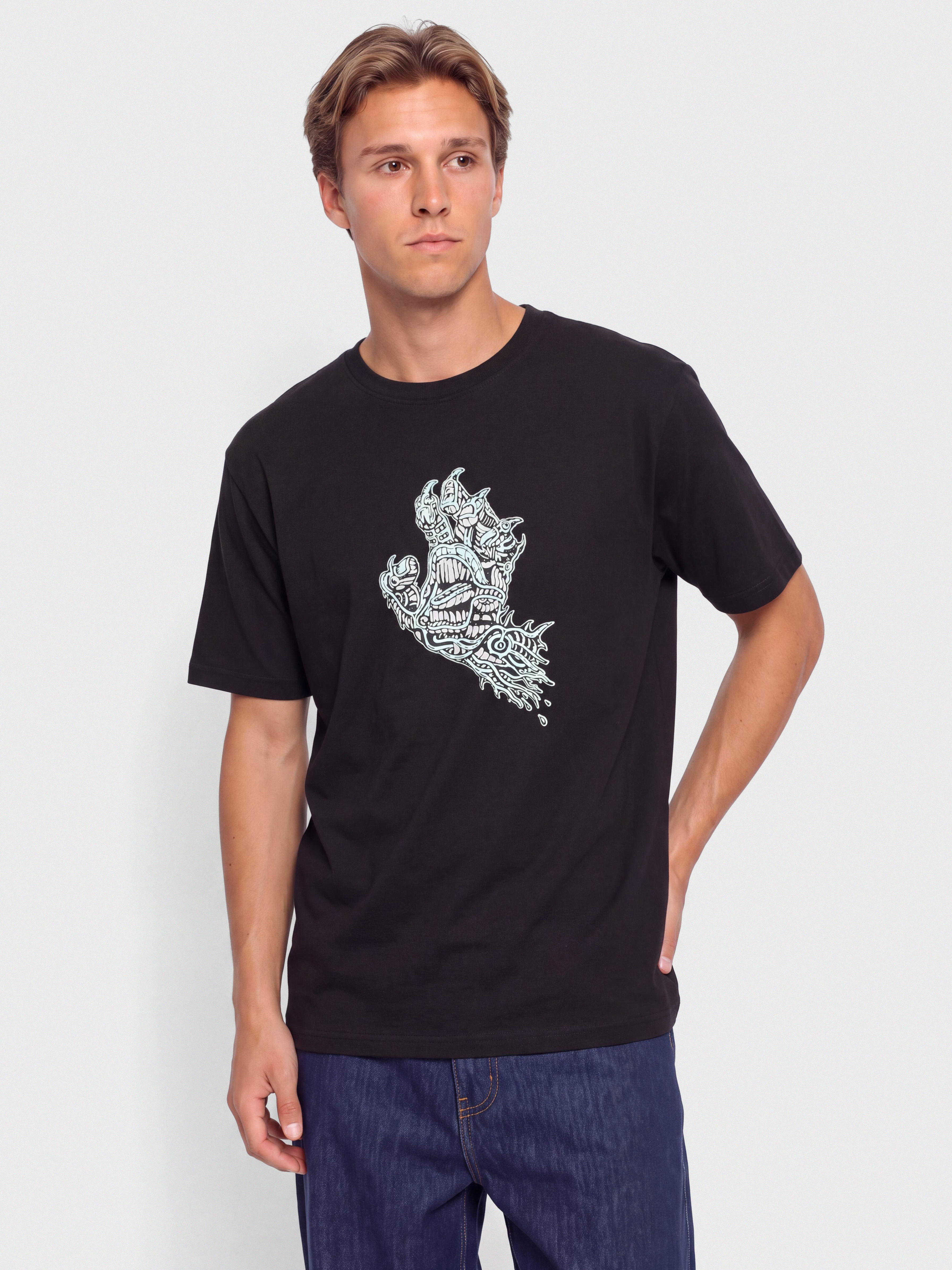 Tricou Santa Cruz Scourge Hand Front (black)