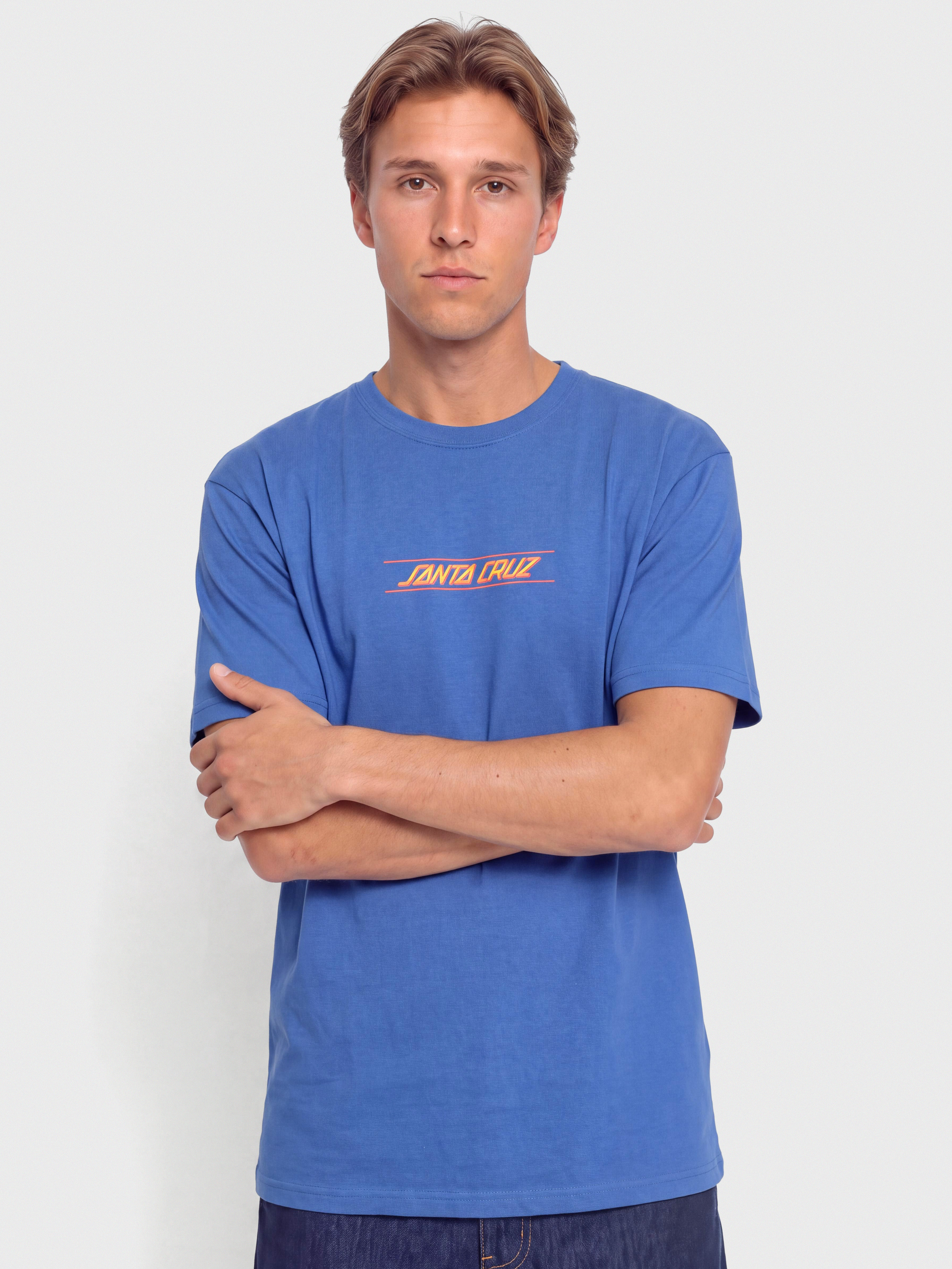 Tricou Santa Cruz Classic Fade Strip Centre (sapphire)