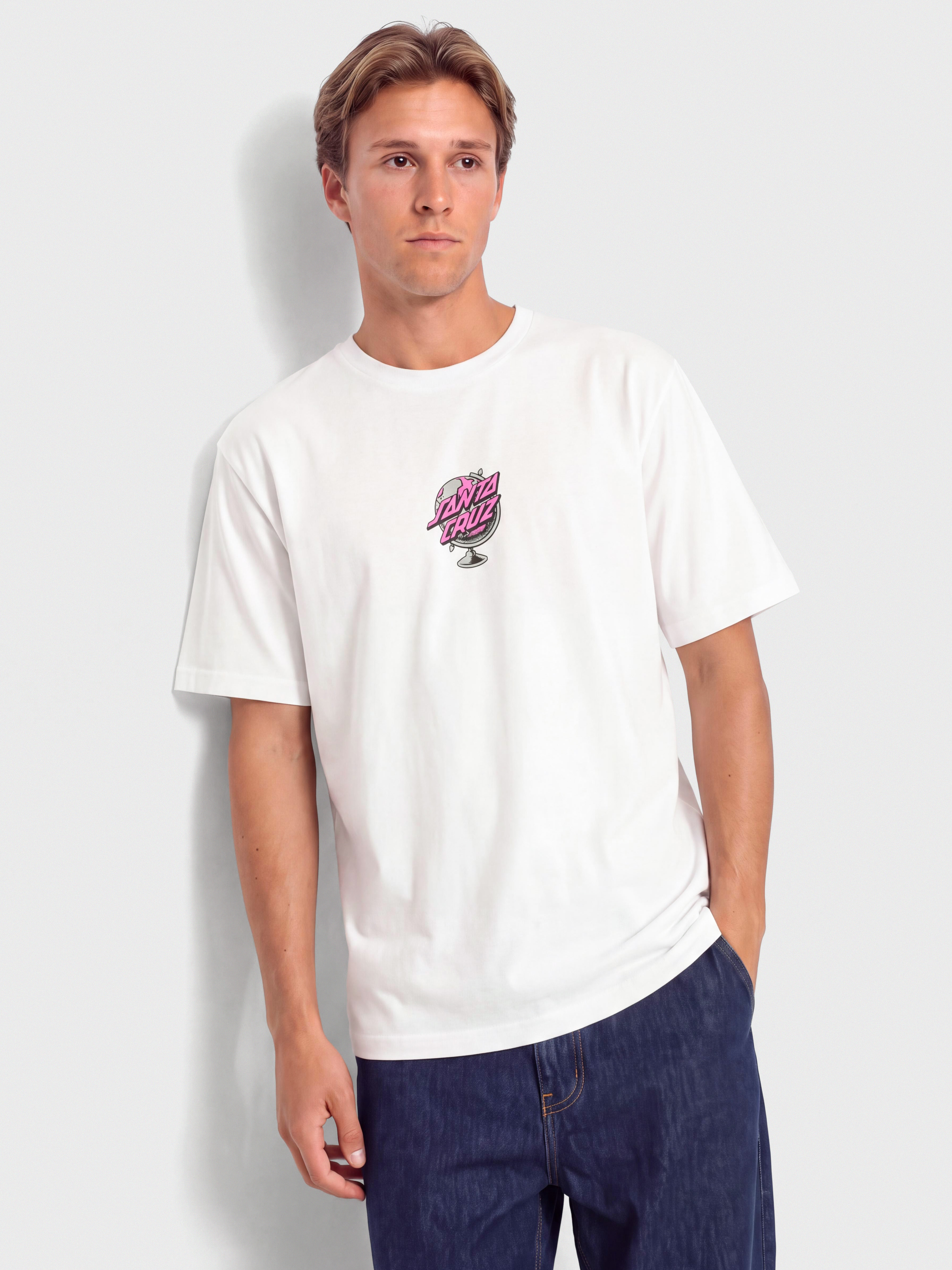 Tricou Santa Cruz Knibbs Cryptic World Centre (white)