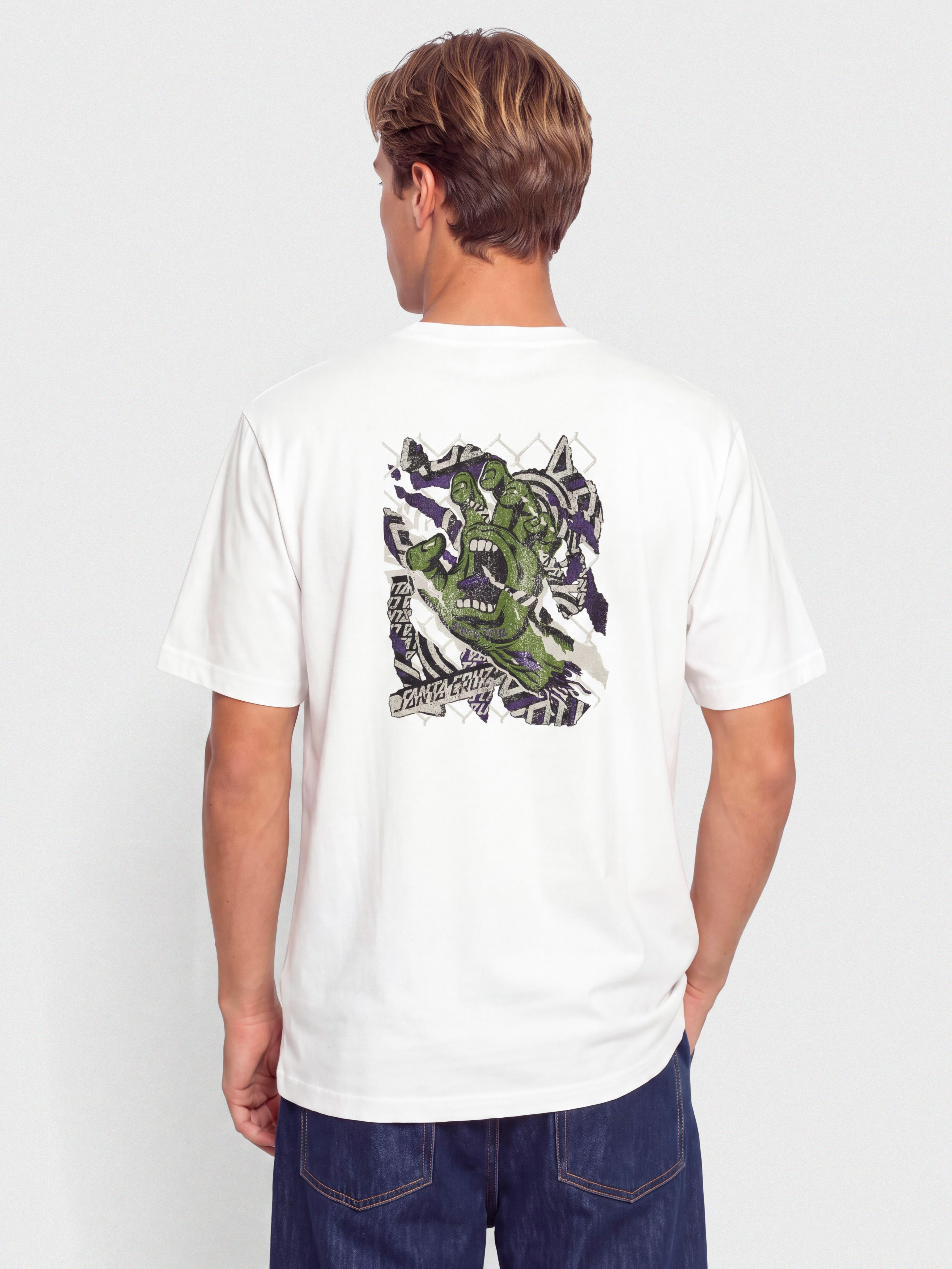 Tricou Santa Cruz Damaged Hand (white)
