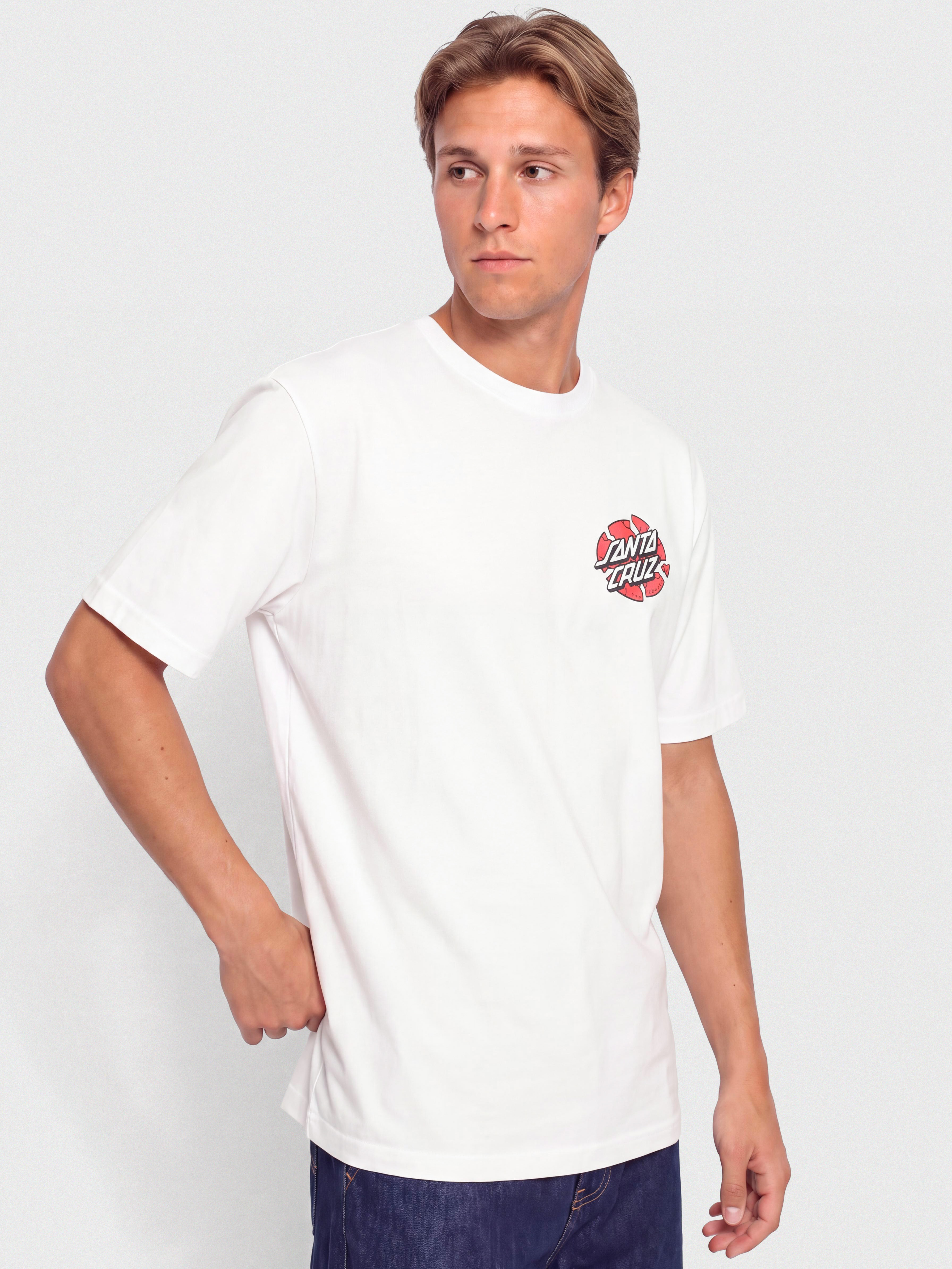 Tricou Santa Cruz Grabke Exploding Dot (white)