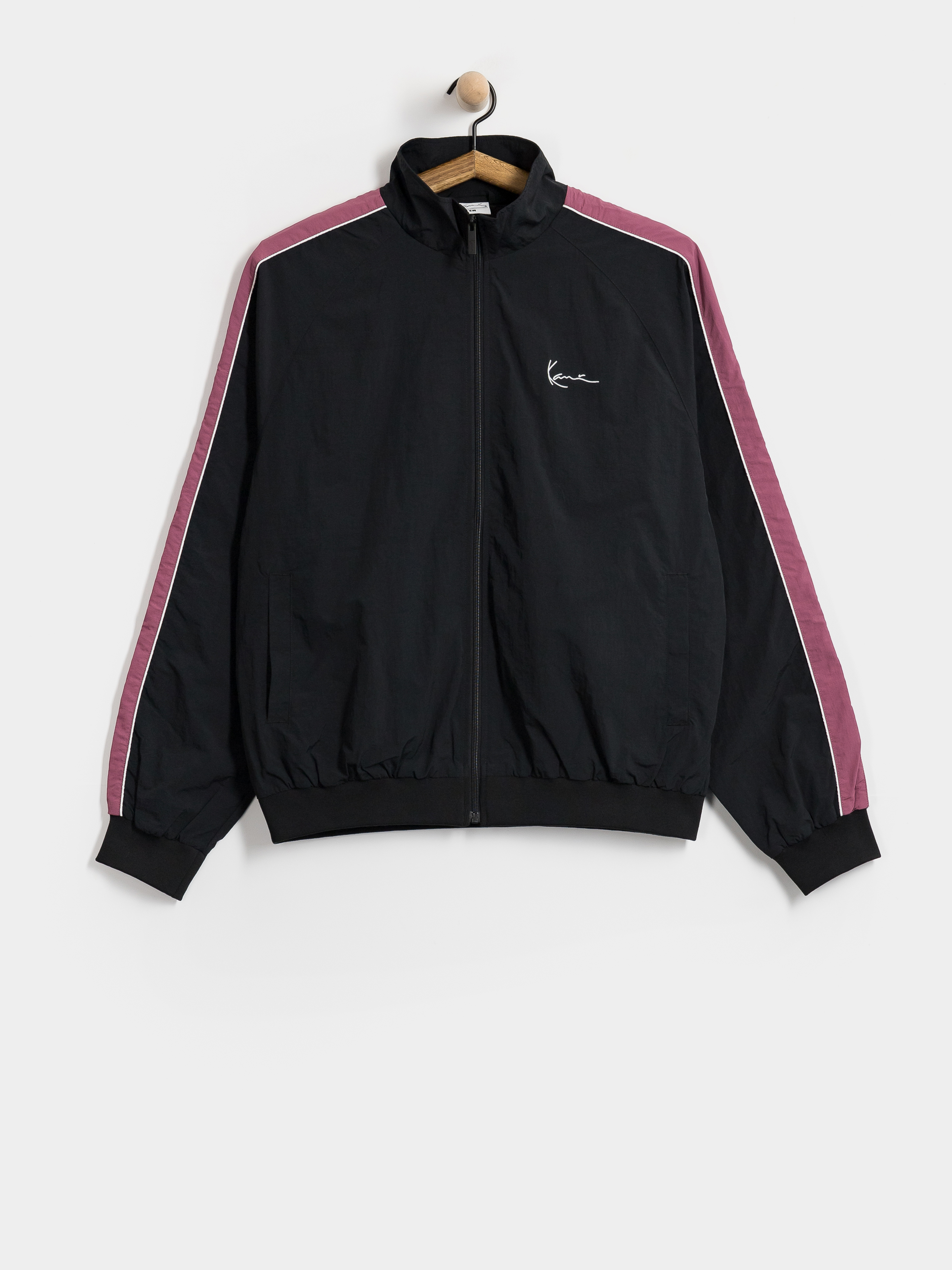 Geacă Karl Kani Signature Sidestripe Track (black/berry)