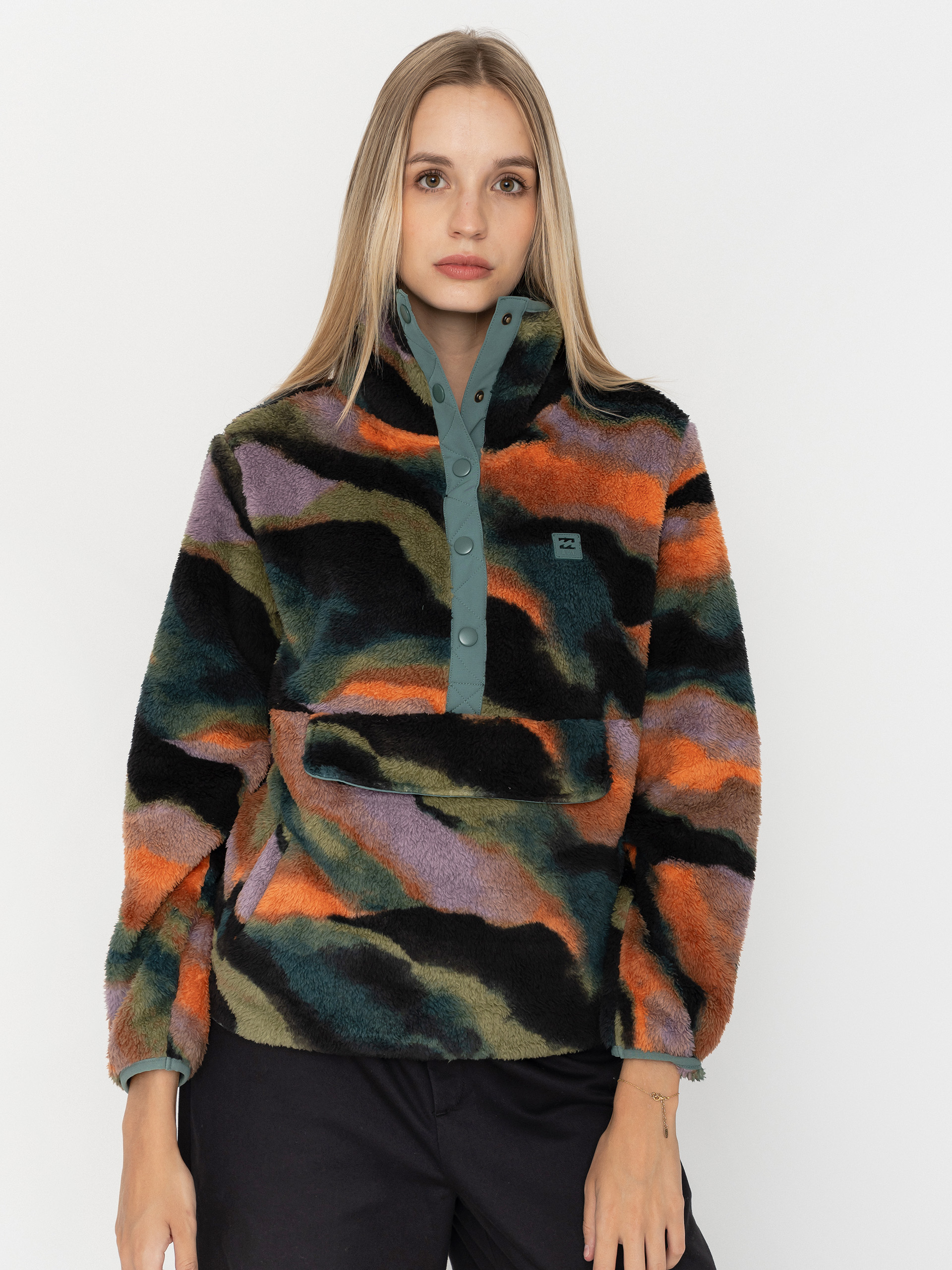 Hanorac din fleece Billabong Switchback Pullover Wmn (black multi)
