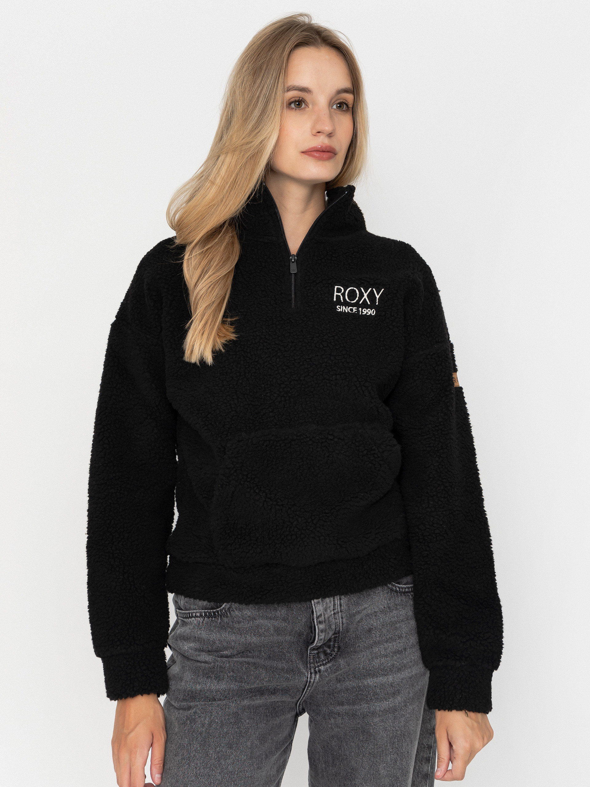 Hanorac din fleece Roxy Live Out Loud Art Wmn (anthracite)