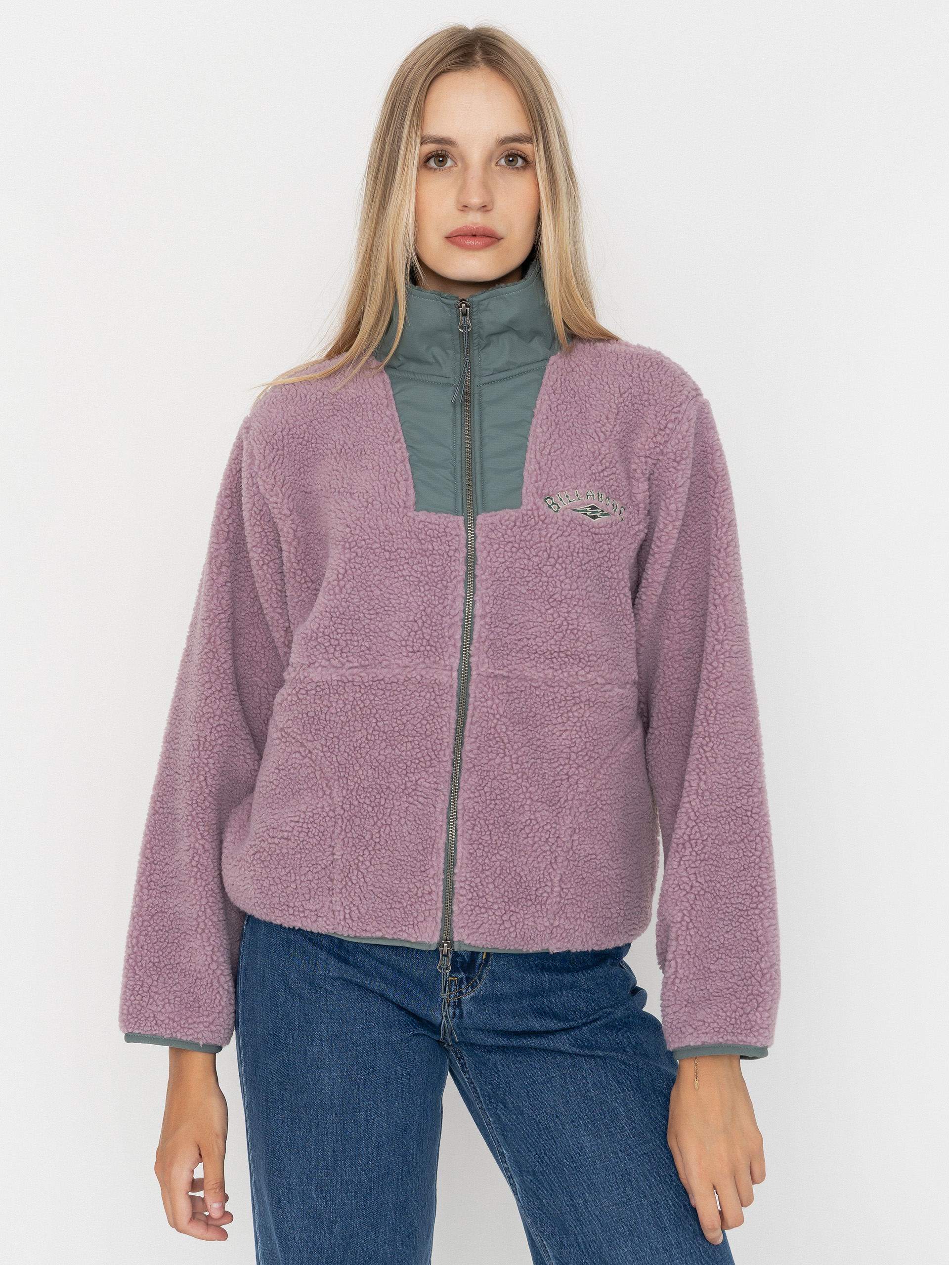 Hanorac din fleece Billabong Mountain Life Wmn (sea fog)