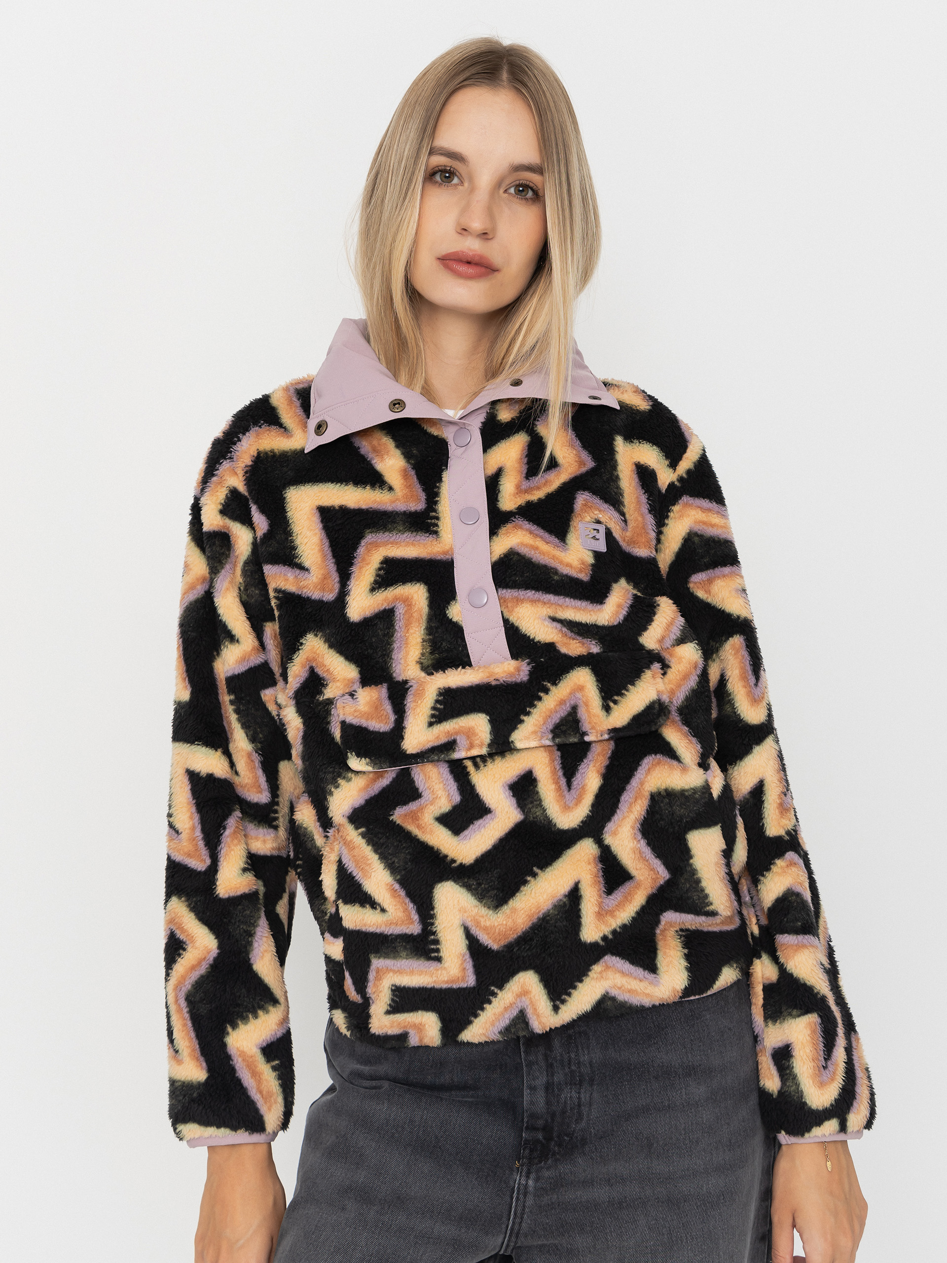 Hanorac din fleece Billabong Switchback Pullover Wmn (black sands)