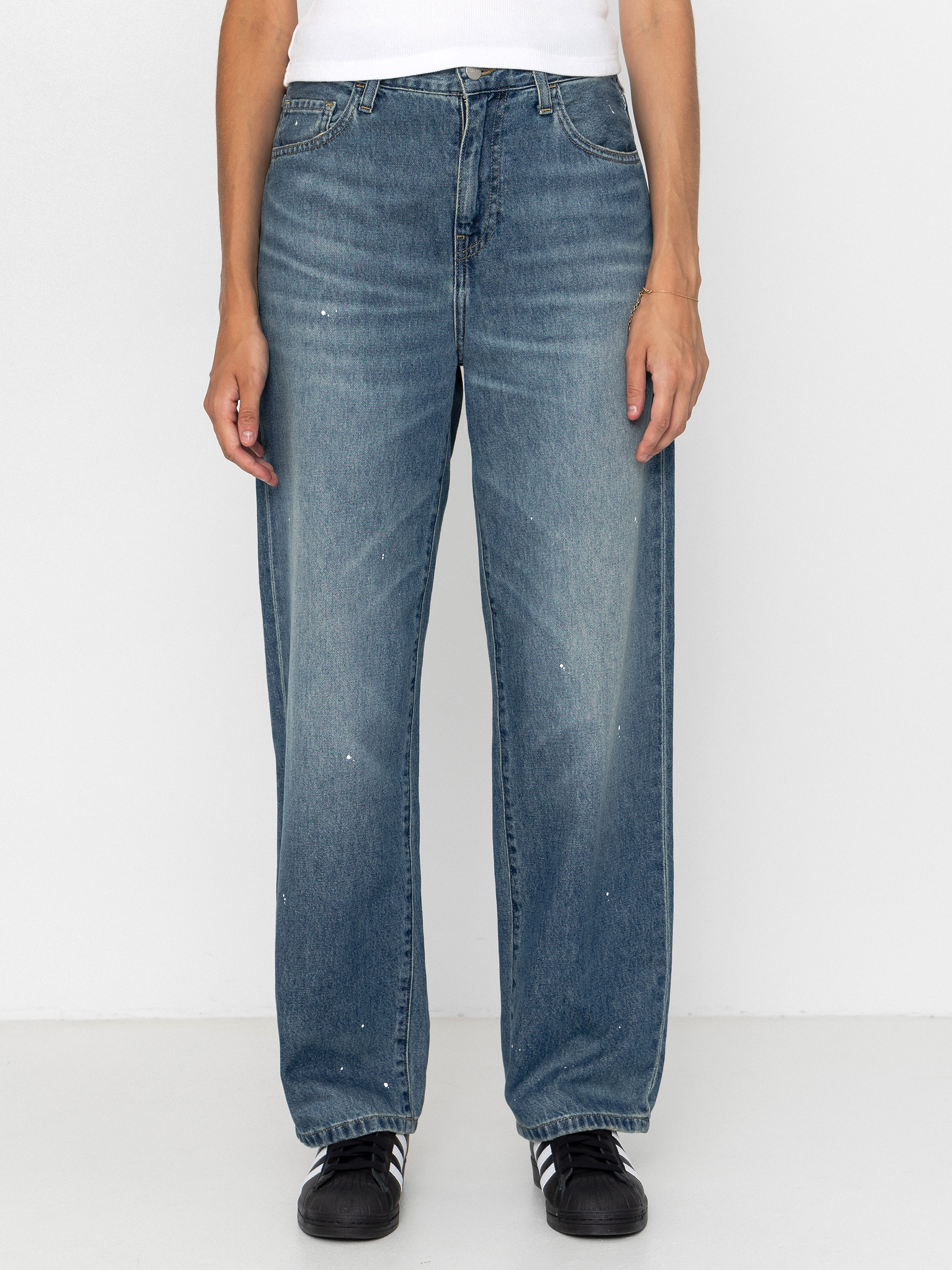 Pantaloni Carhartt WIP Arin Wmn (blue)