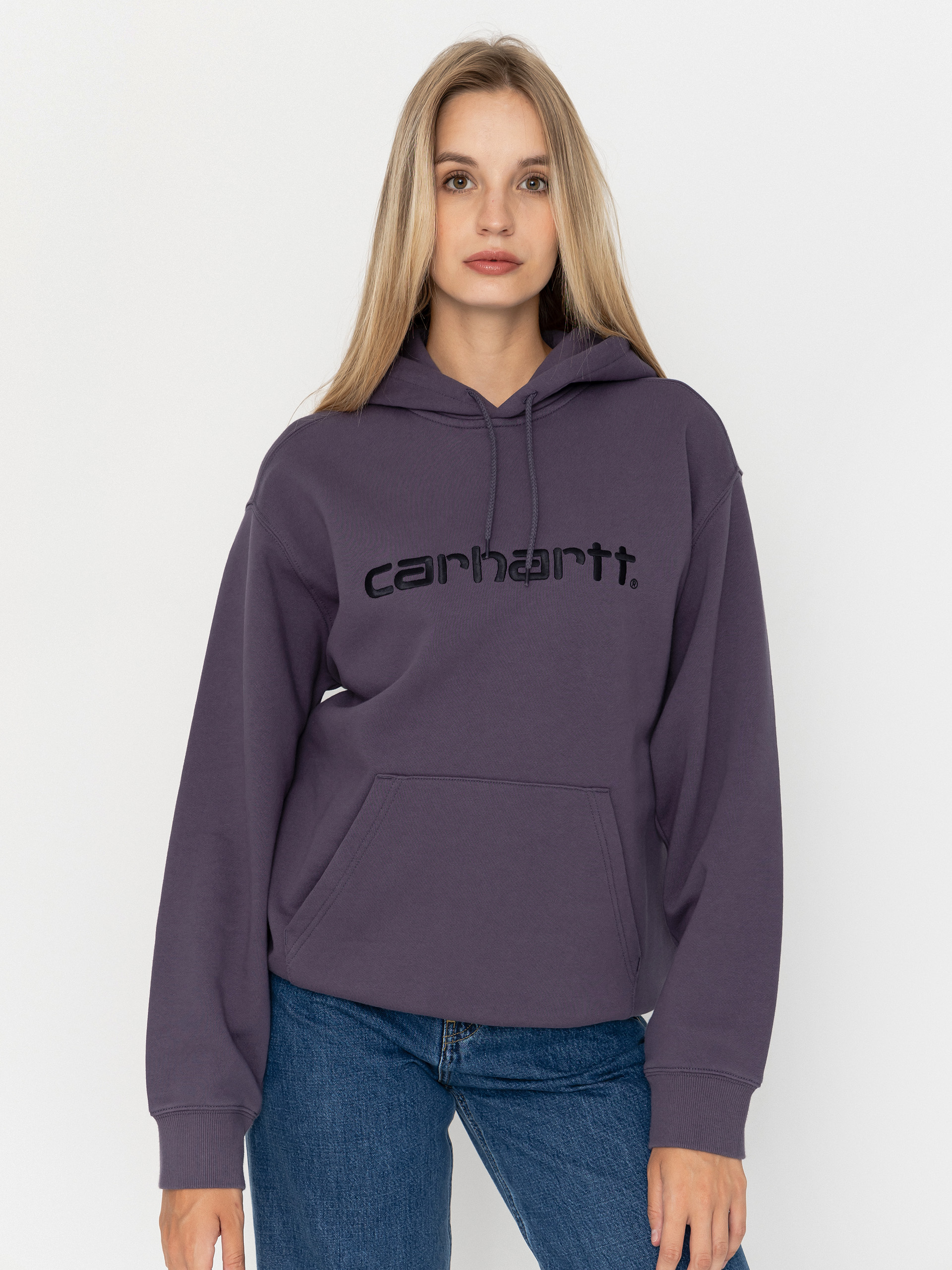Hanorac cu glugu0103 Carhartt WIP Carhartt HD Wmn (shady purple/dark navy)