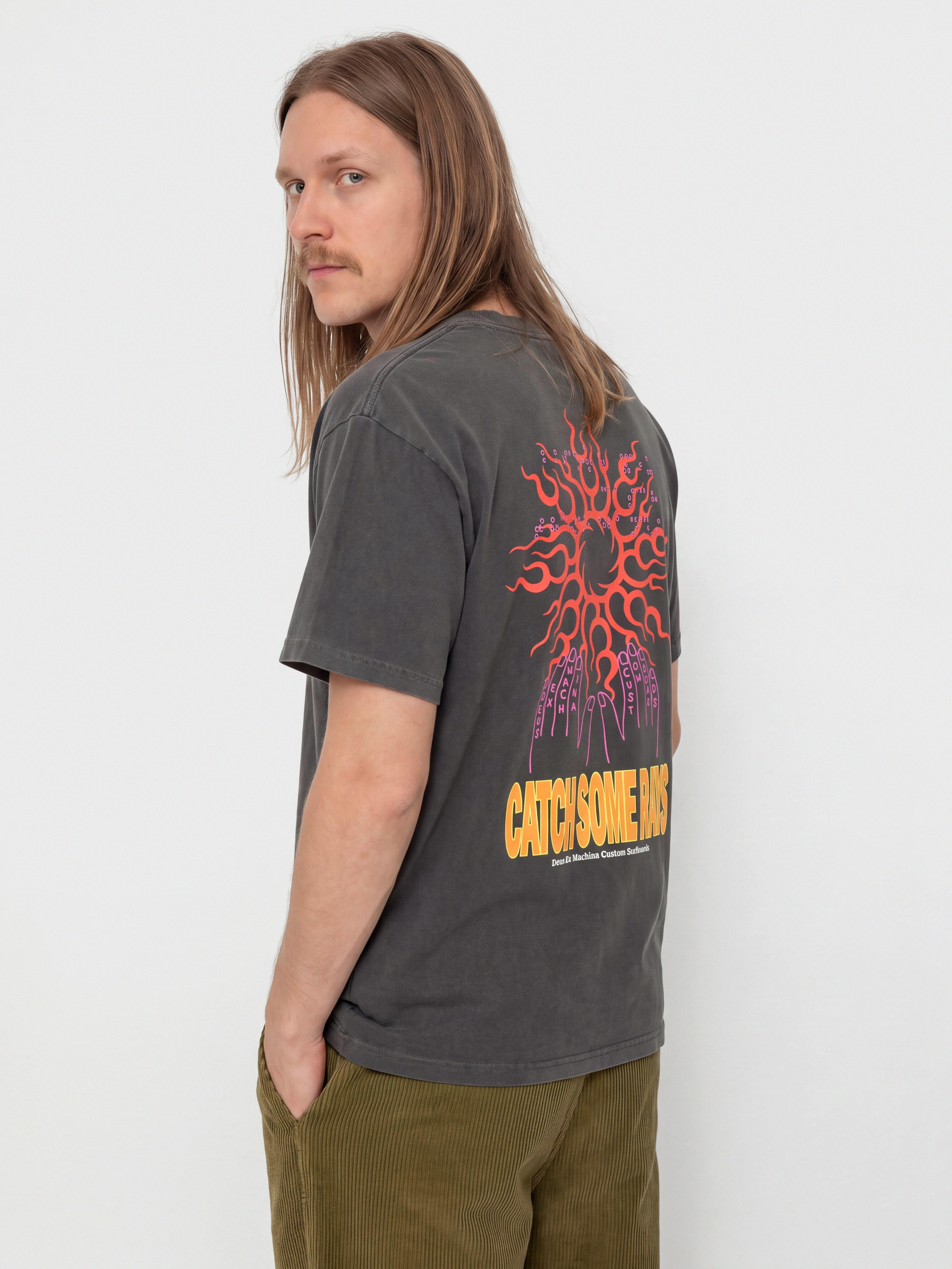 Tricou Deus Ex Machina Catchin Rays (anthracite grey)