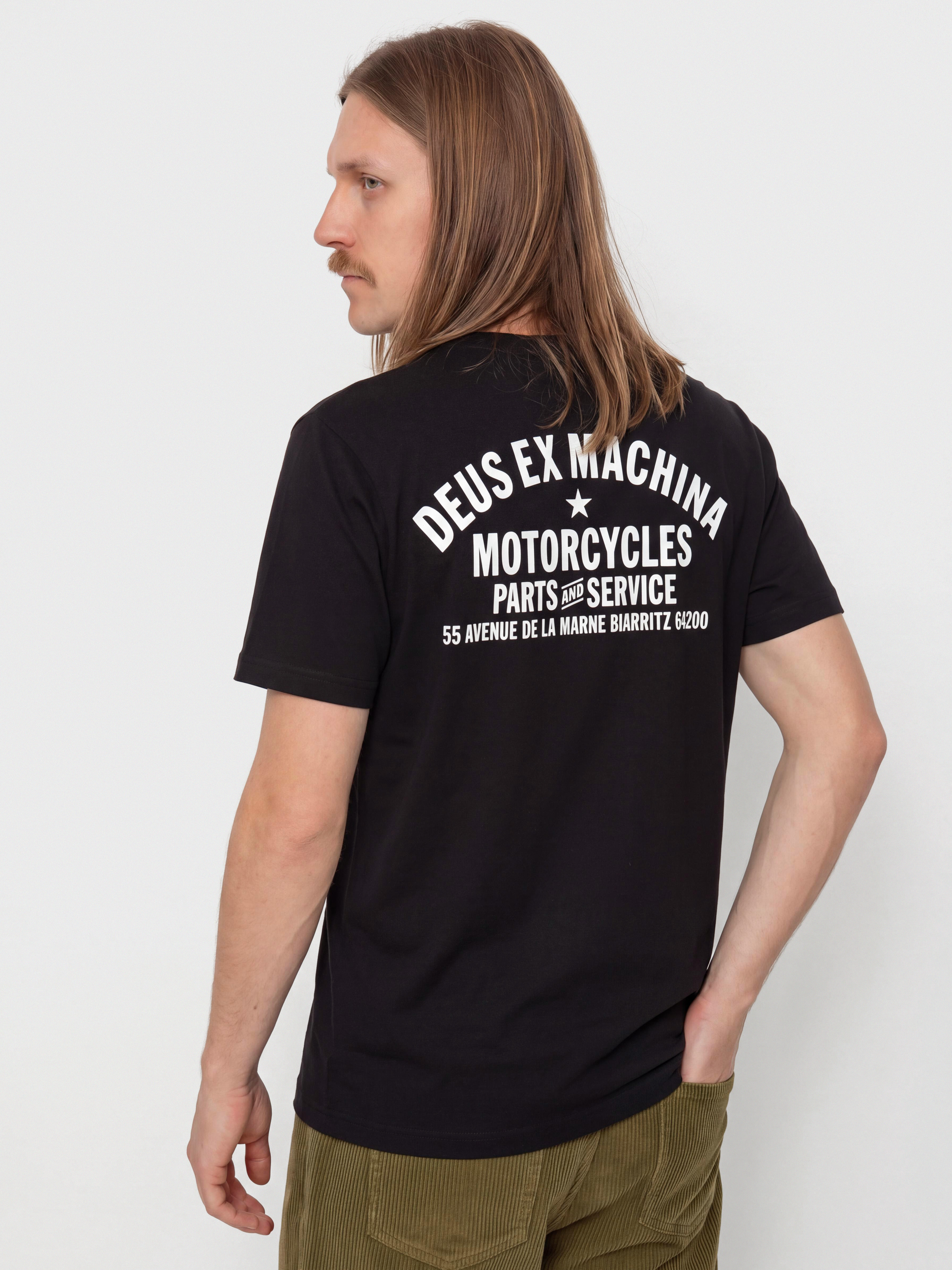 Tricou Deus Ex Machina Biarritz Address (black)