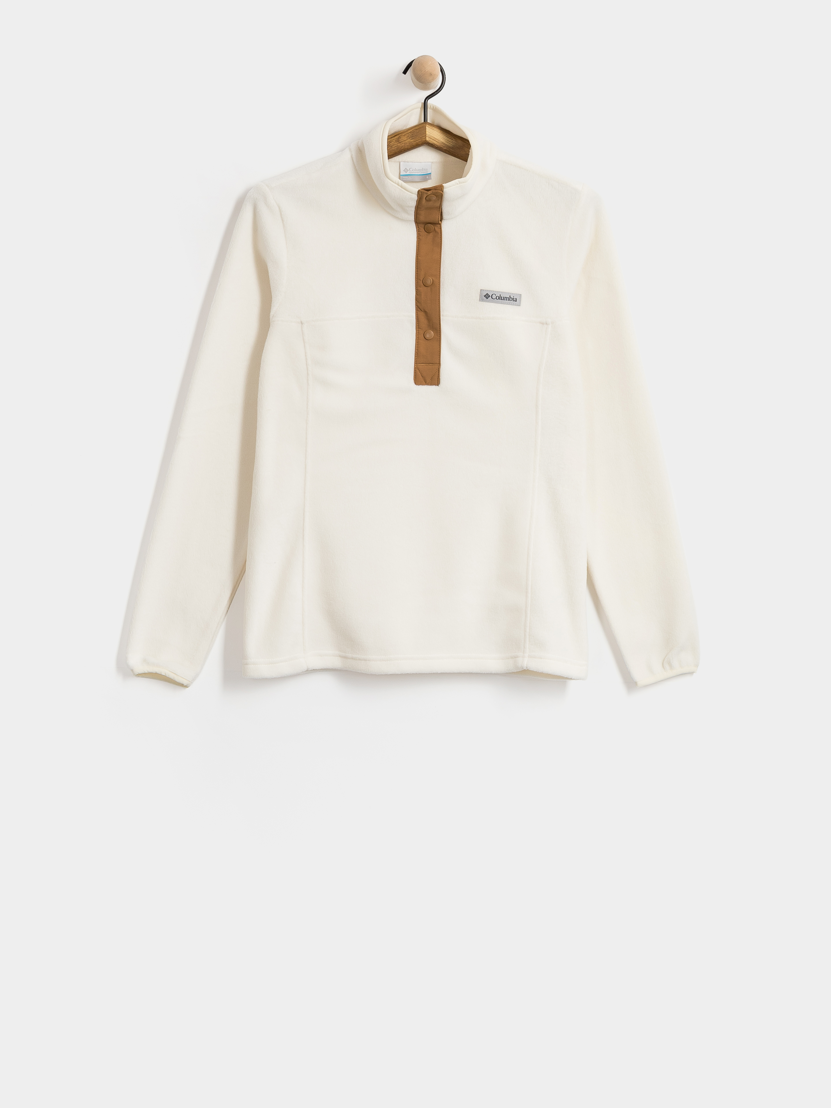 Pentru femei Hanorac din fleece Columbia Benton Springs 1/2 Snap Pull Over II (chalk/camel brown)